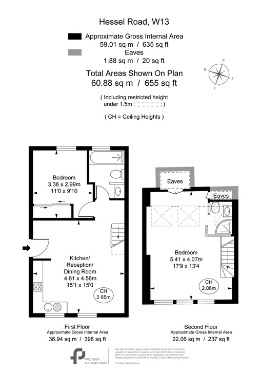 2 bed apartment for sale in Hessel Road, Ealing, London, W13 - Property Floorplan