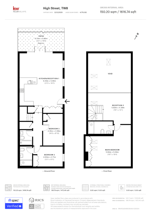 3 bed house for sale in High Street, Brentford, TW8 - Property Floorplan