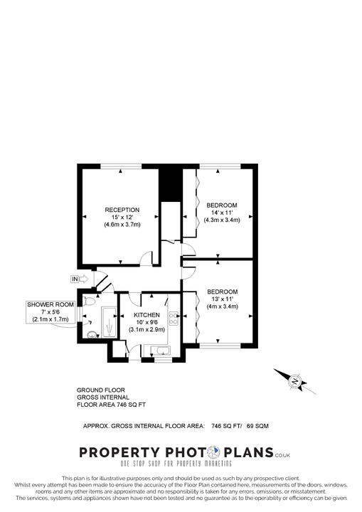 2 bed apartment for sale in Baronsmede Court, Baronsmede, Ealing, London, W5 - Property Floorplan