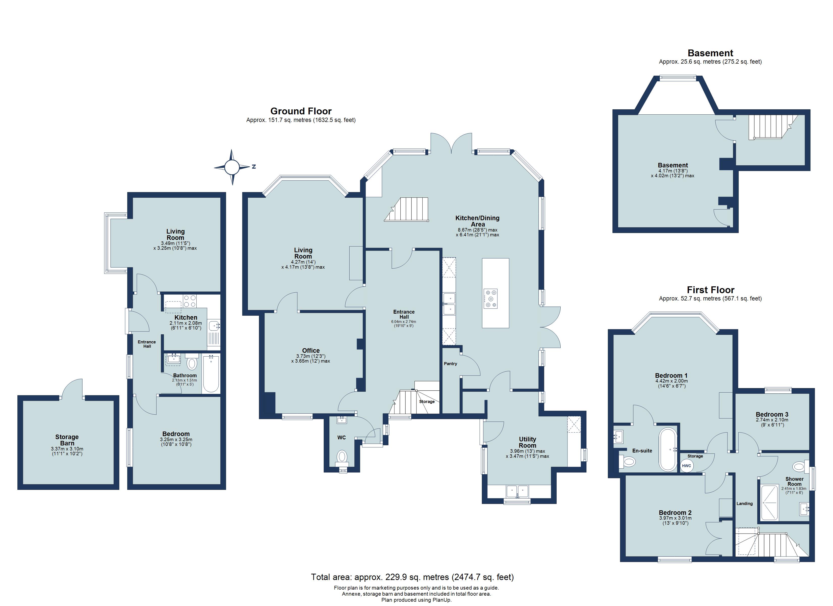 4 bed semi-detached house for sale in Gustard Wood, Wheathampstead, Hertfordshire, AL4 - Property floorplan