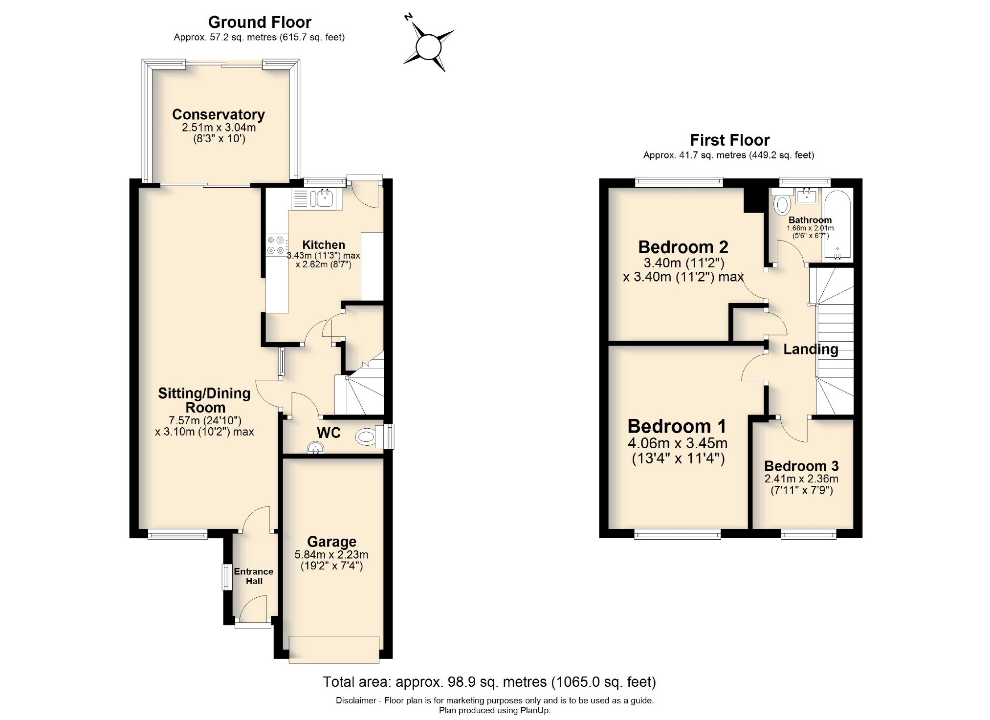 3 bed detached house to rent in Tarrant Drive, Harpenden, Hertfordshire, AL5 - Property floorplan