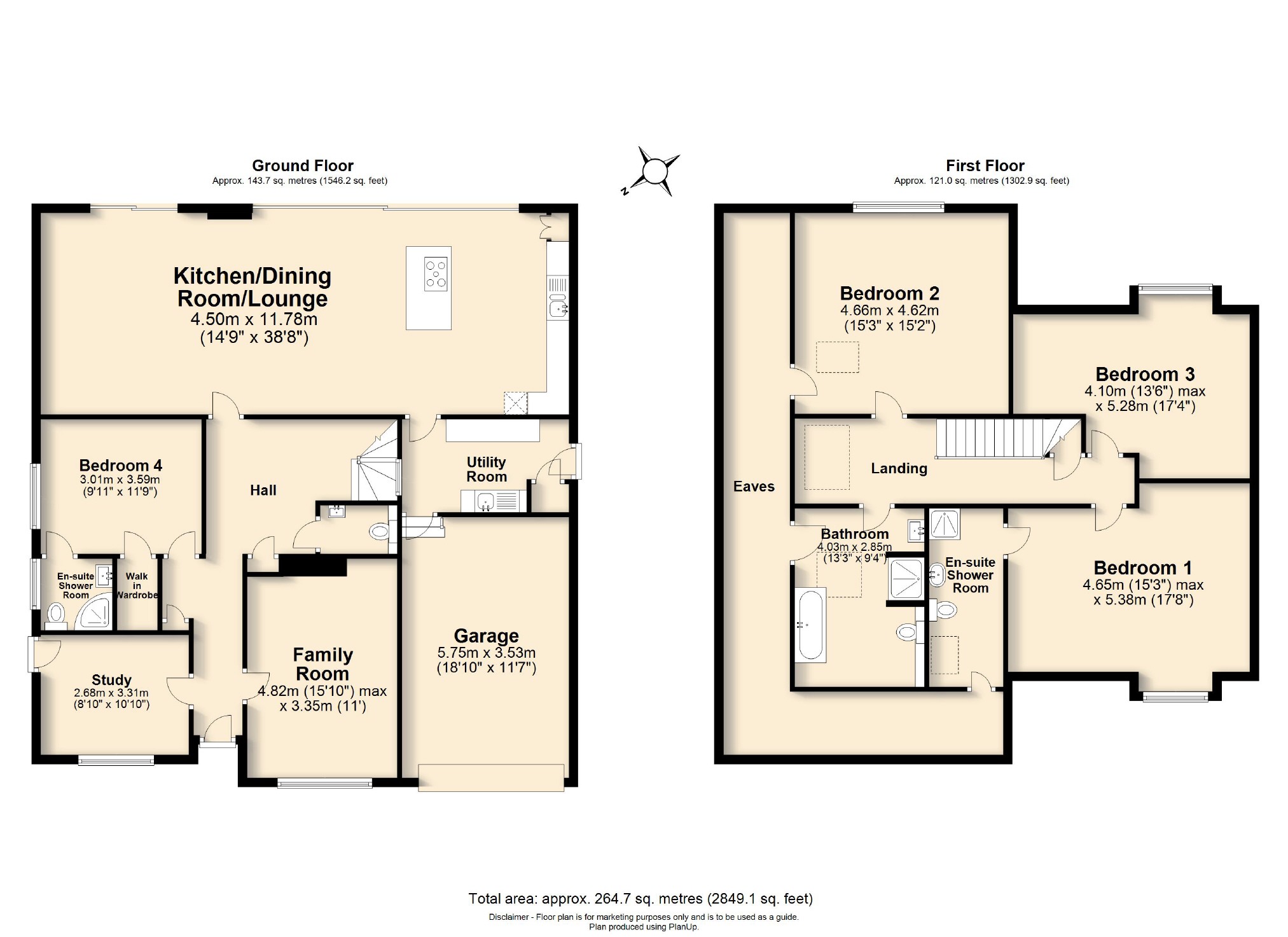4 bed to rent in Pipers Avenue, Harpenden, Hertfordshire, AL5 - Property floorplan