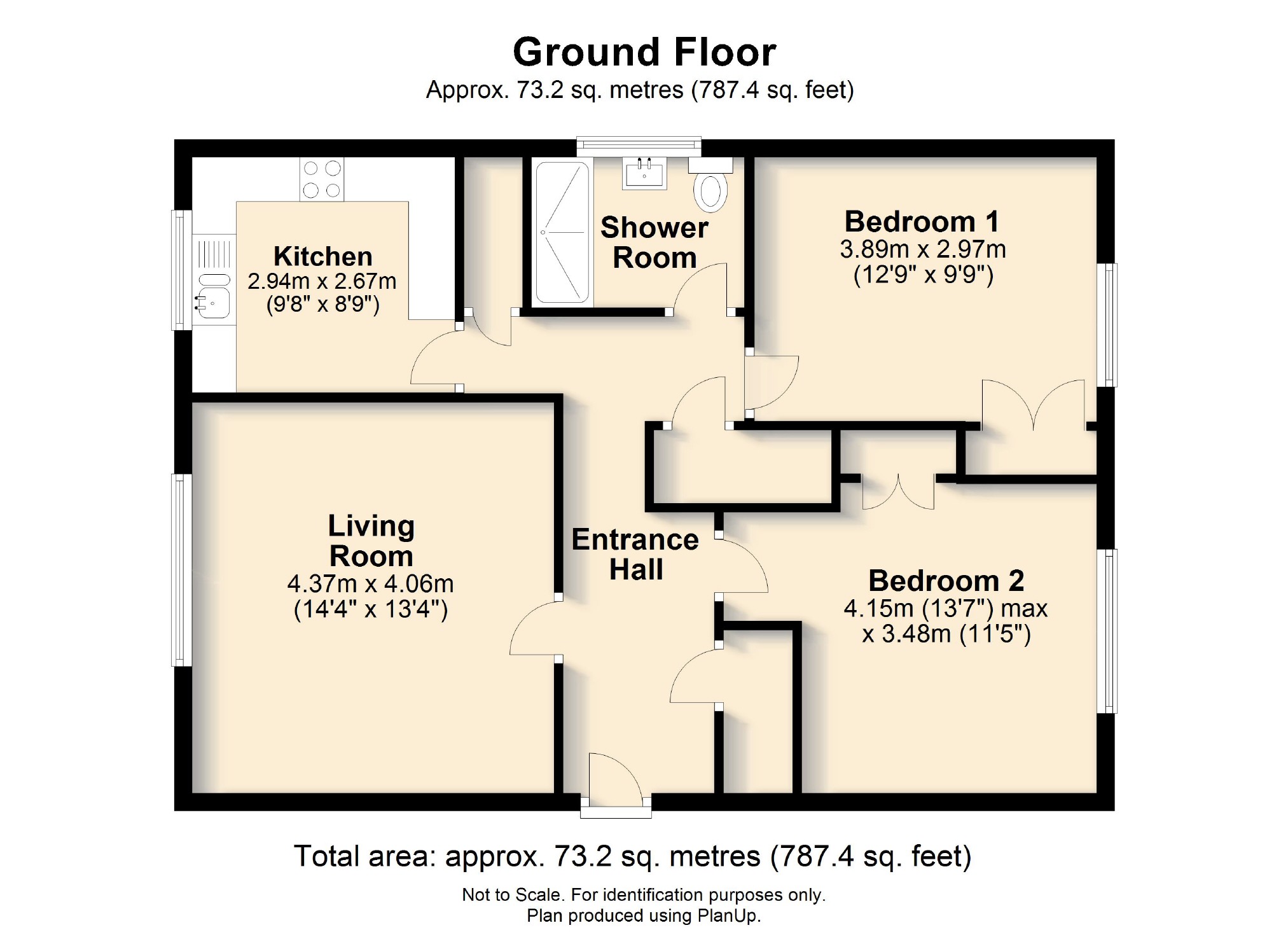 2 bed apartment to rent in Aysgarth Close, Harpenden, Hertfordshire, AL5 - Property floorplan