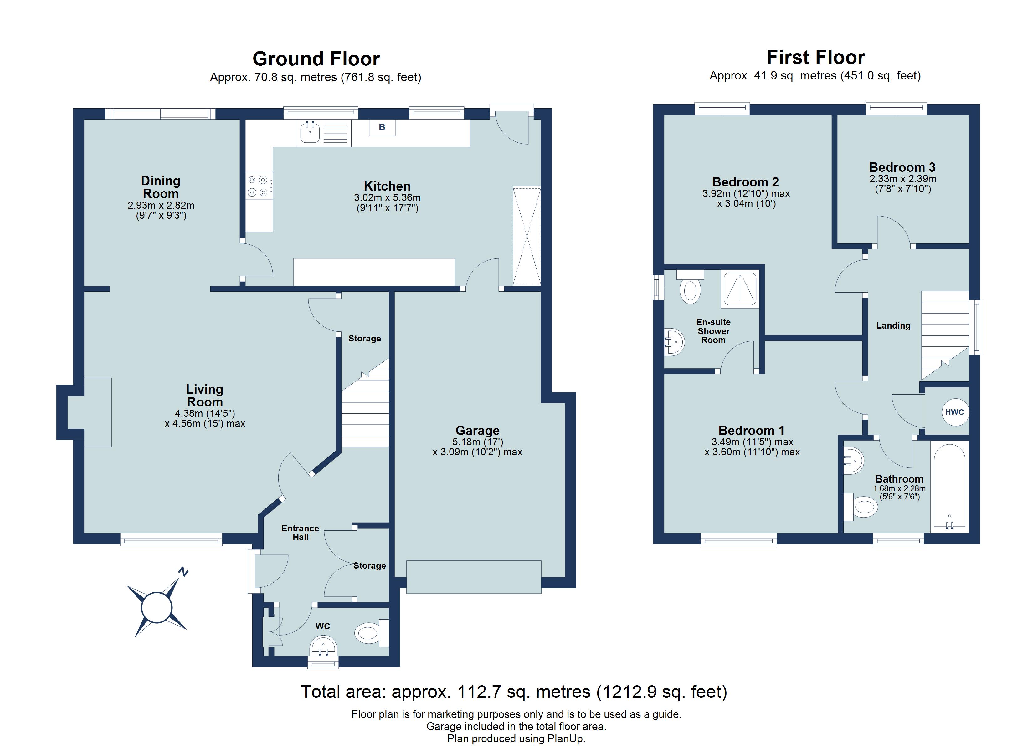 3 bed detached house for sale in Bewdley Close, Harpenden, Hertfordshire, AL5 - Property floorplan