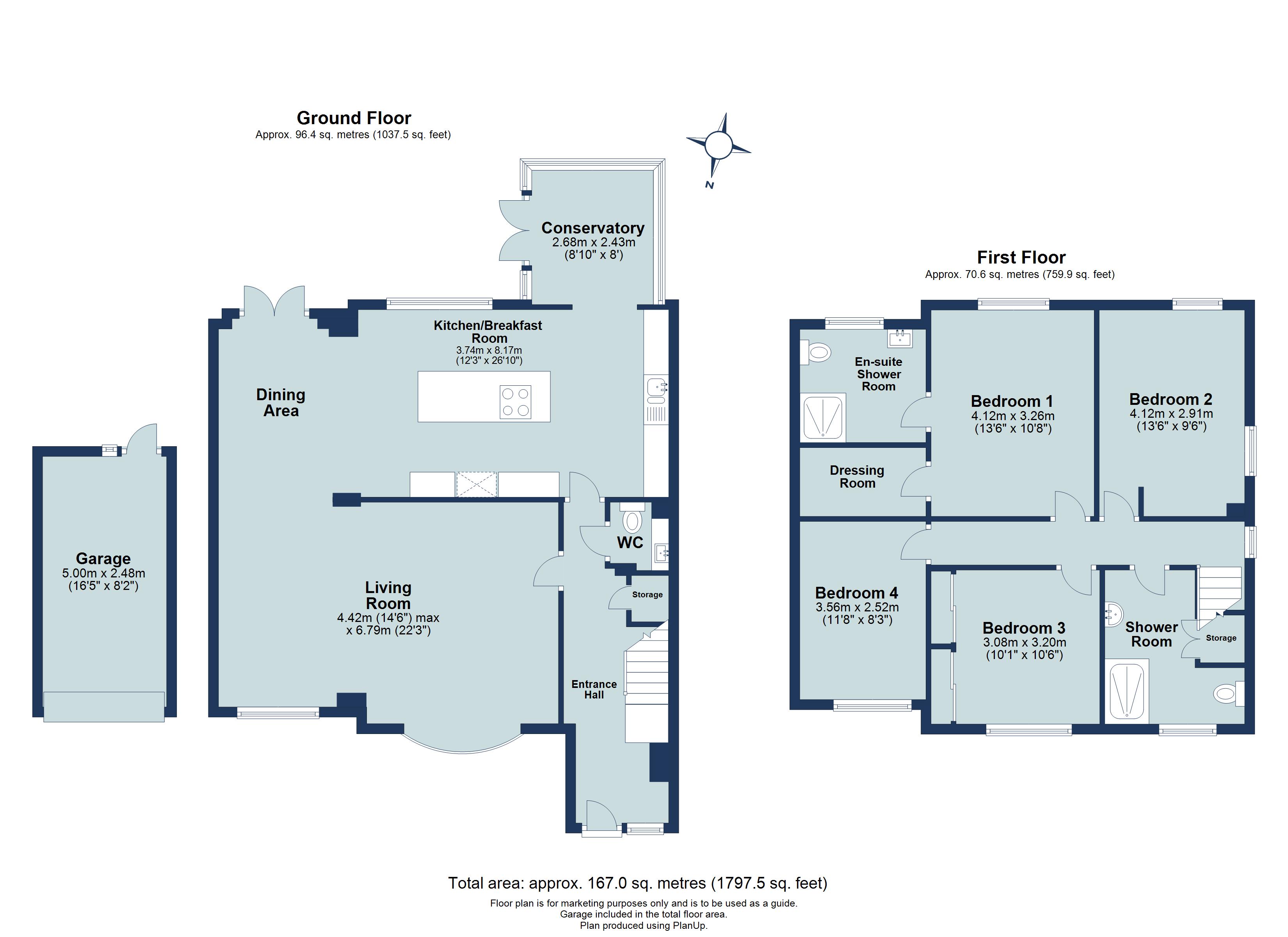 4 bed detached house for sale in Aldwickbury Crescent, Harpenden, Hertfordshire, AL5 - Property floorplan