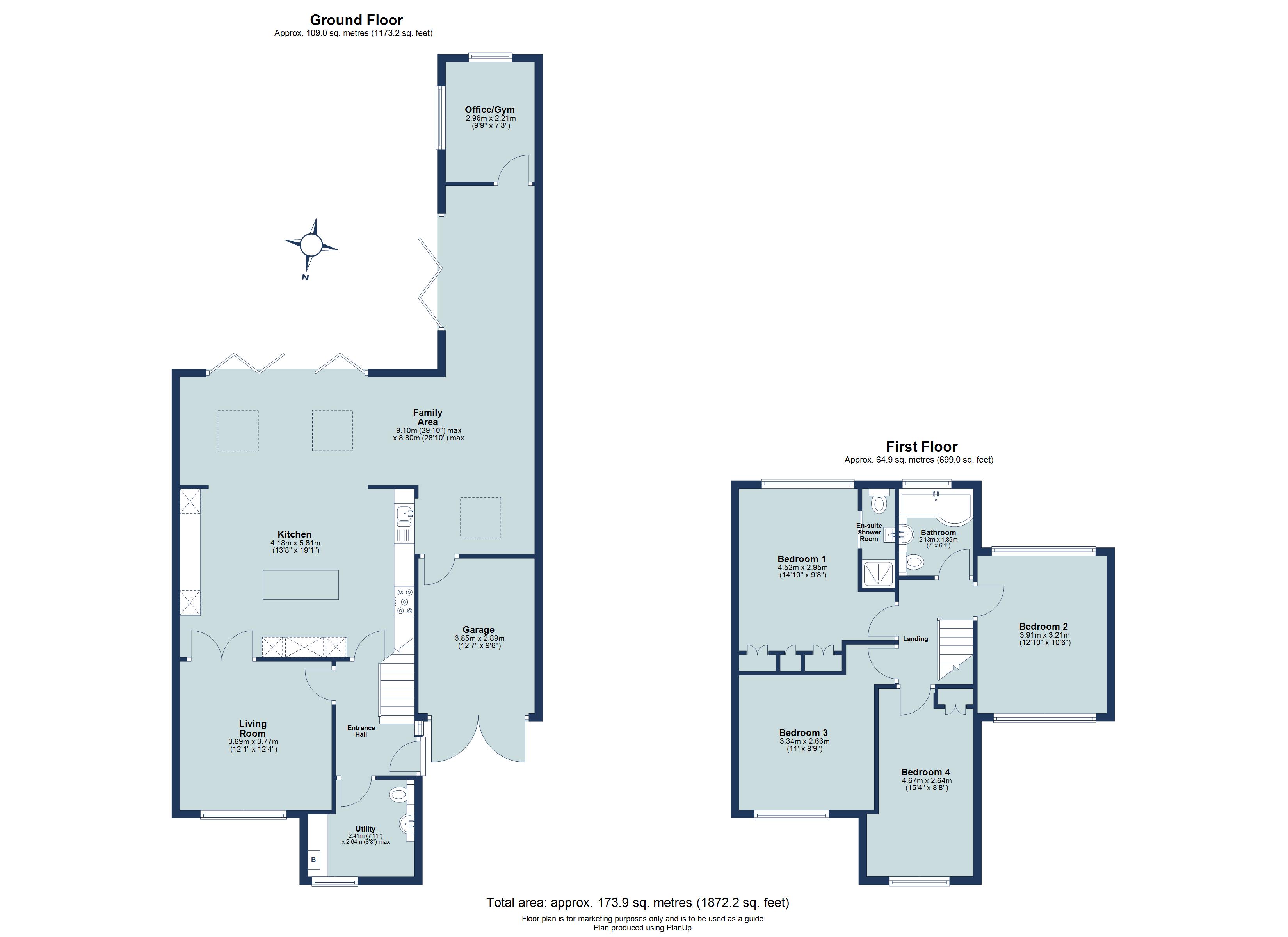 4 bed link detached house for sale in The Park, Redbourn, Hertfordshire, AL3 - Property floorplan