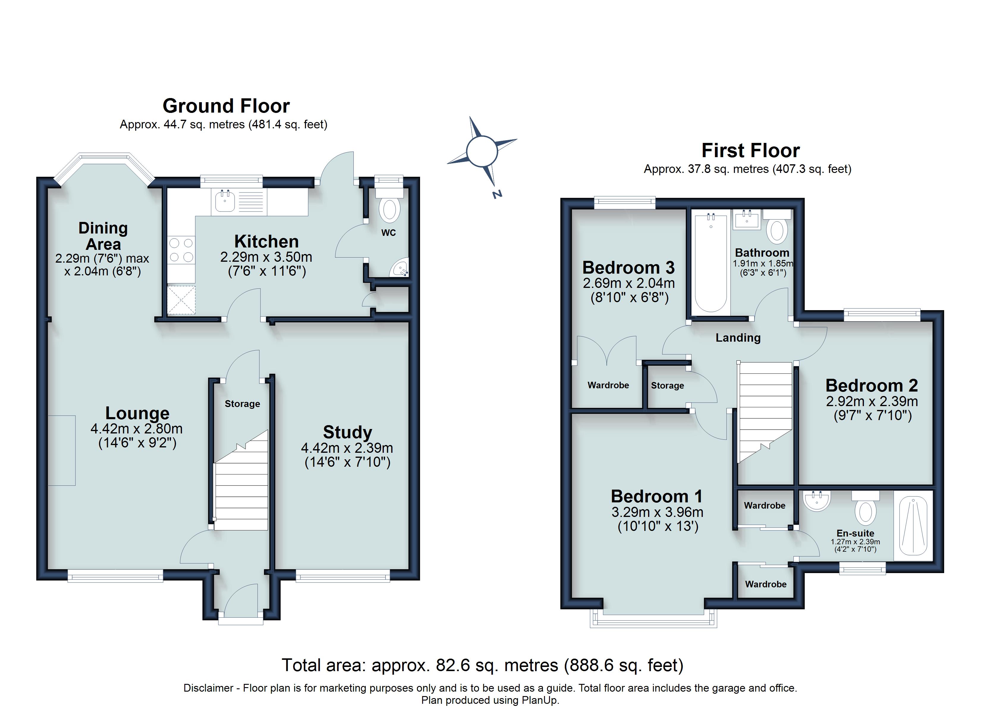 3 bed semi-detached house to rent in Gordons Walk, Harpenden, Hertfordshire, AL5 - Property floorplan