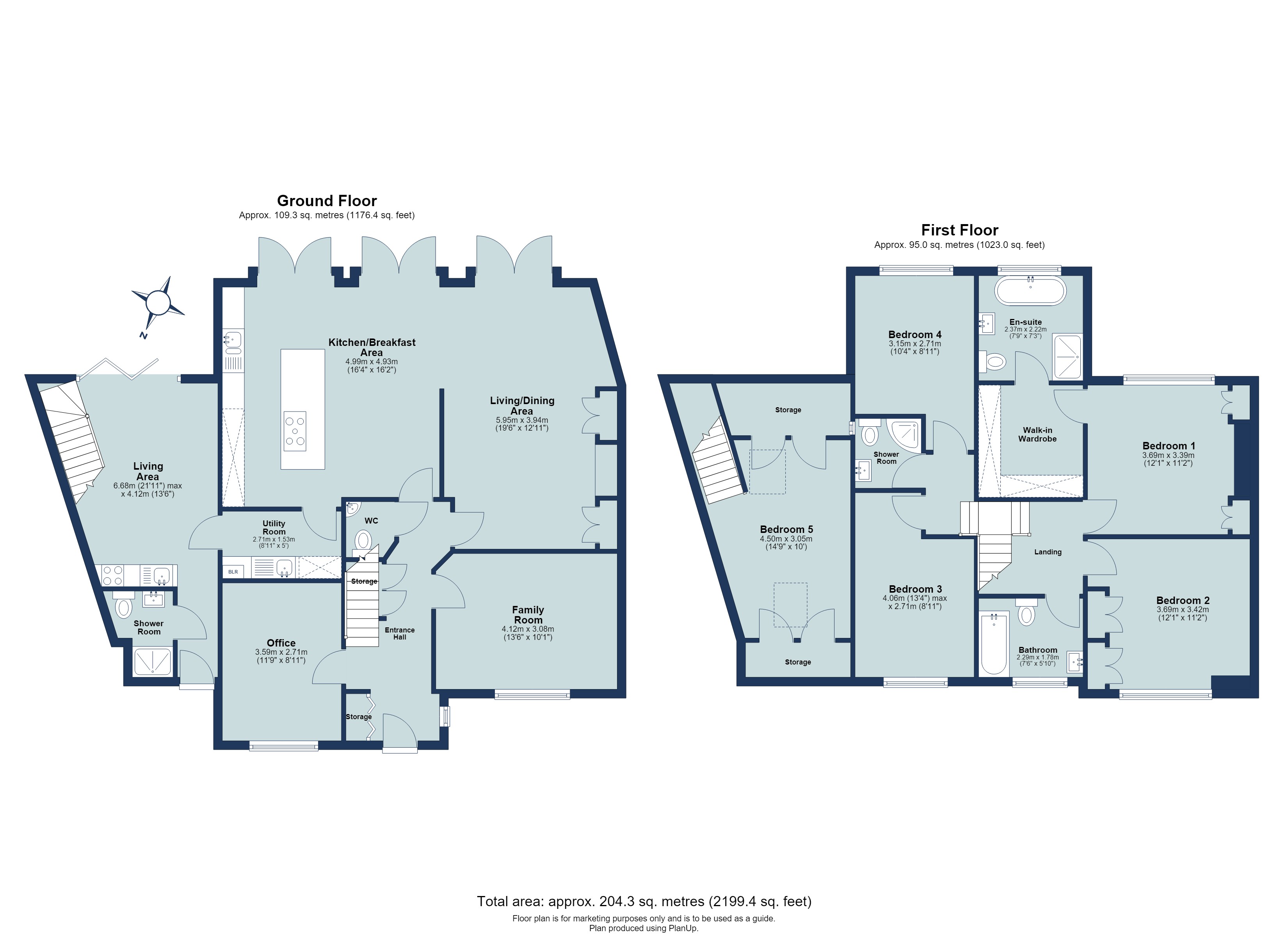 5 bed semi-detached house for sale in Ox Lane, Harpenden, Hertfordshire, AL5 - Property floorplan