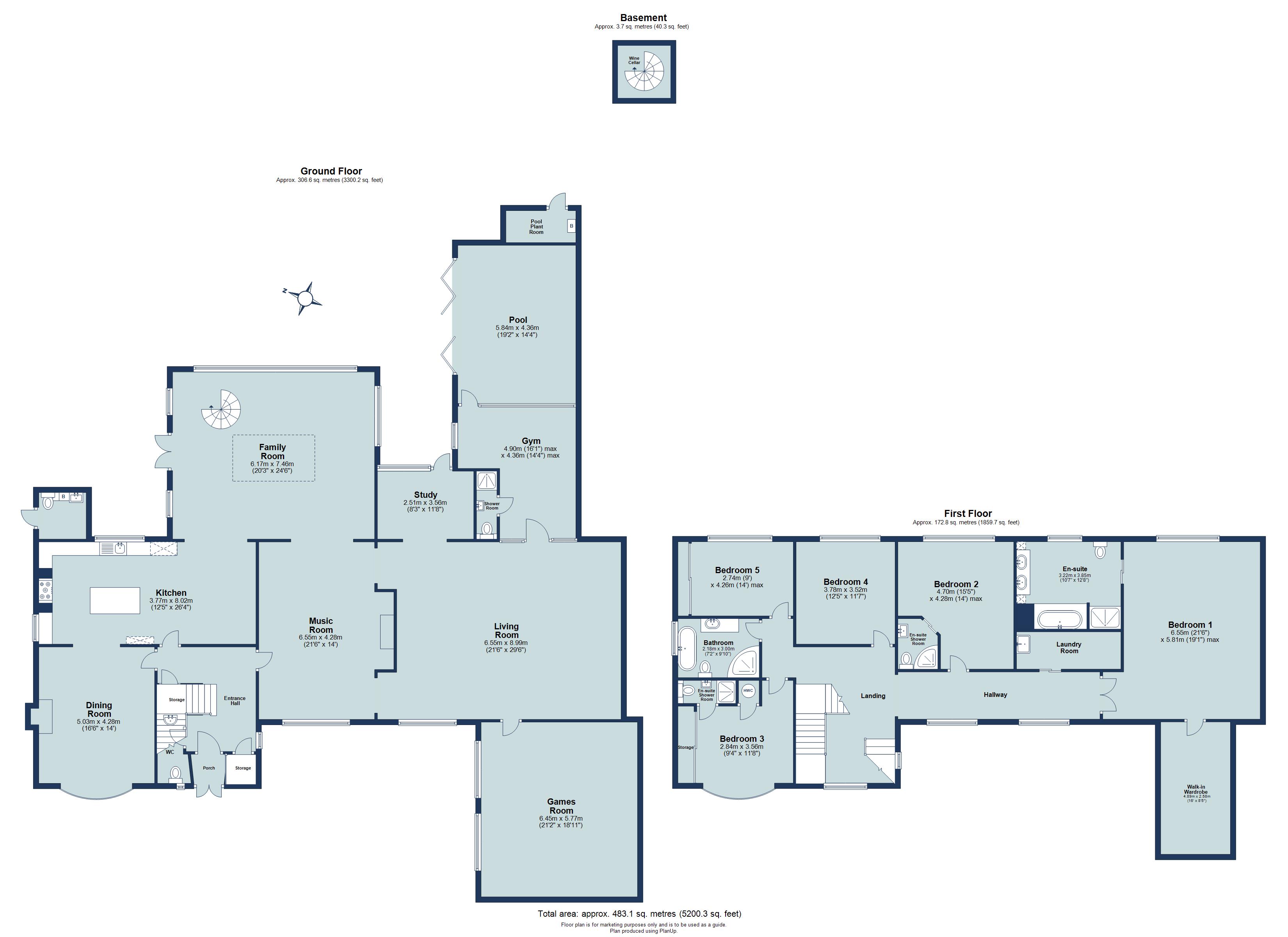 5 bed detached house for sale in Ludlow Avenue, Luton, Beds, LU1 - Property floorplan