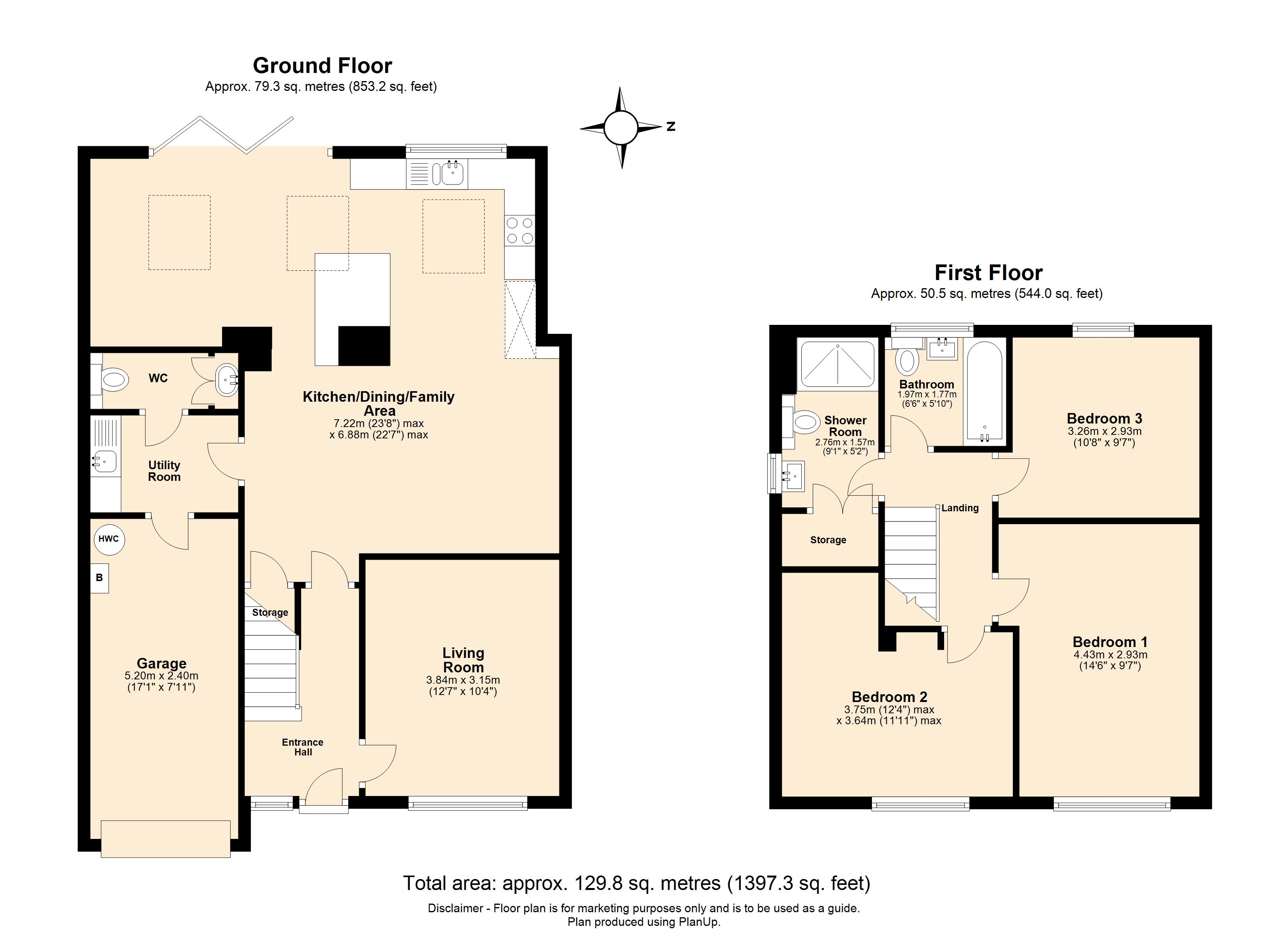 3 bed semi-detached house to rent in Cranbourne Drive, Harpenden, Hertfordshire, AL5 - Property floorplan