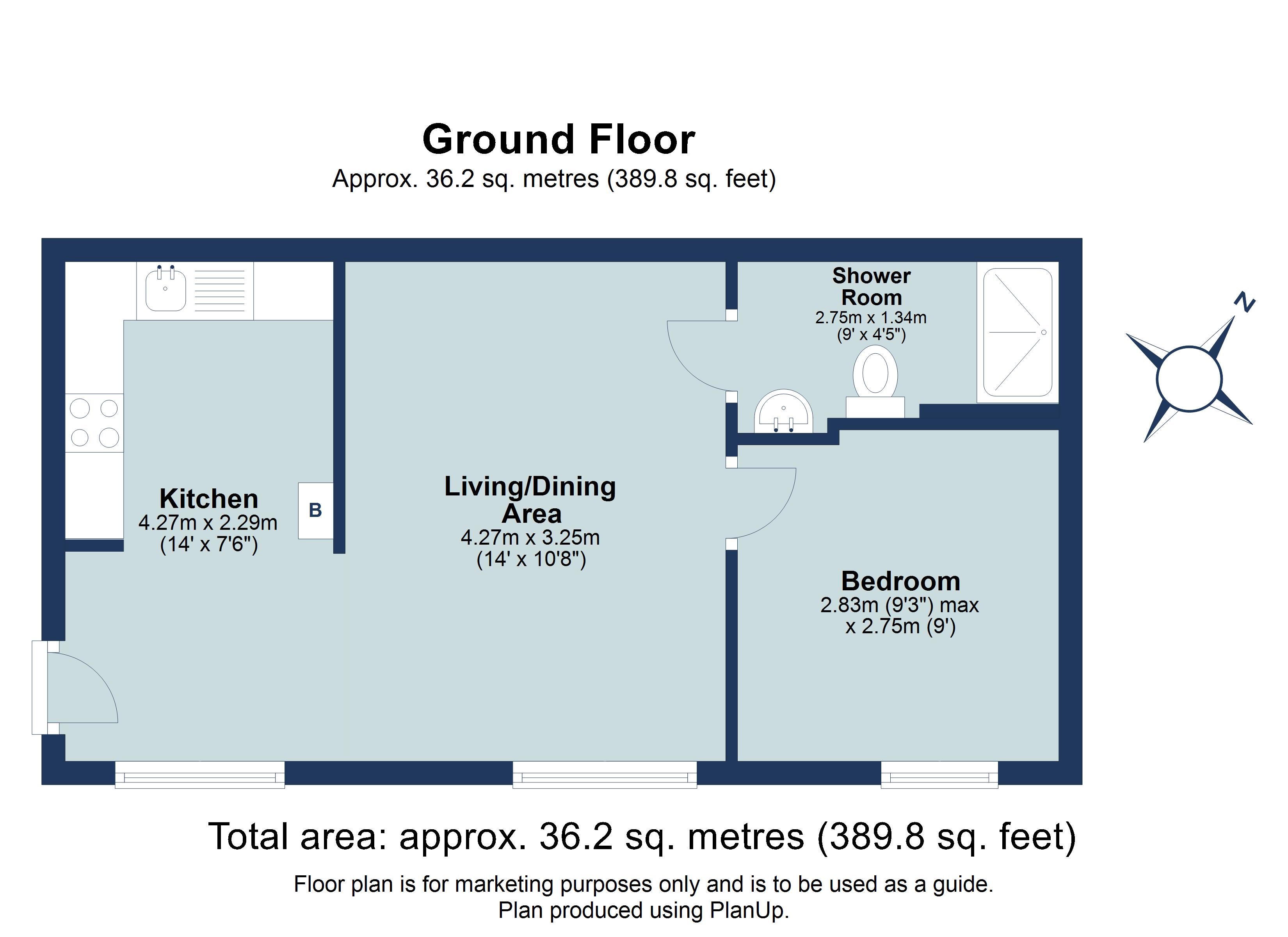 1 bed apartment to rent in Crown Street, Redbourn, St. Albans, Hertfordshire, AL3 - Property floorplan