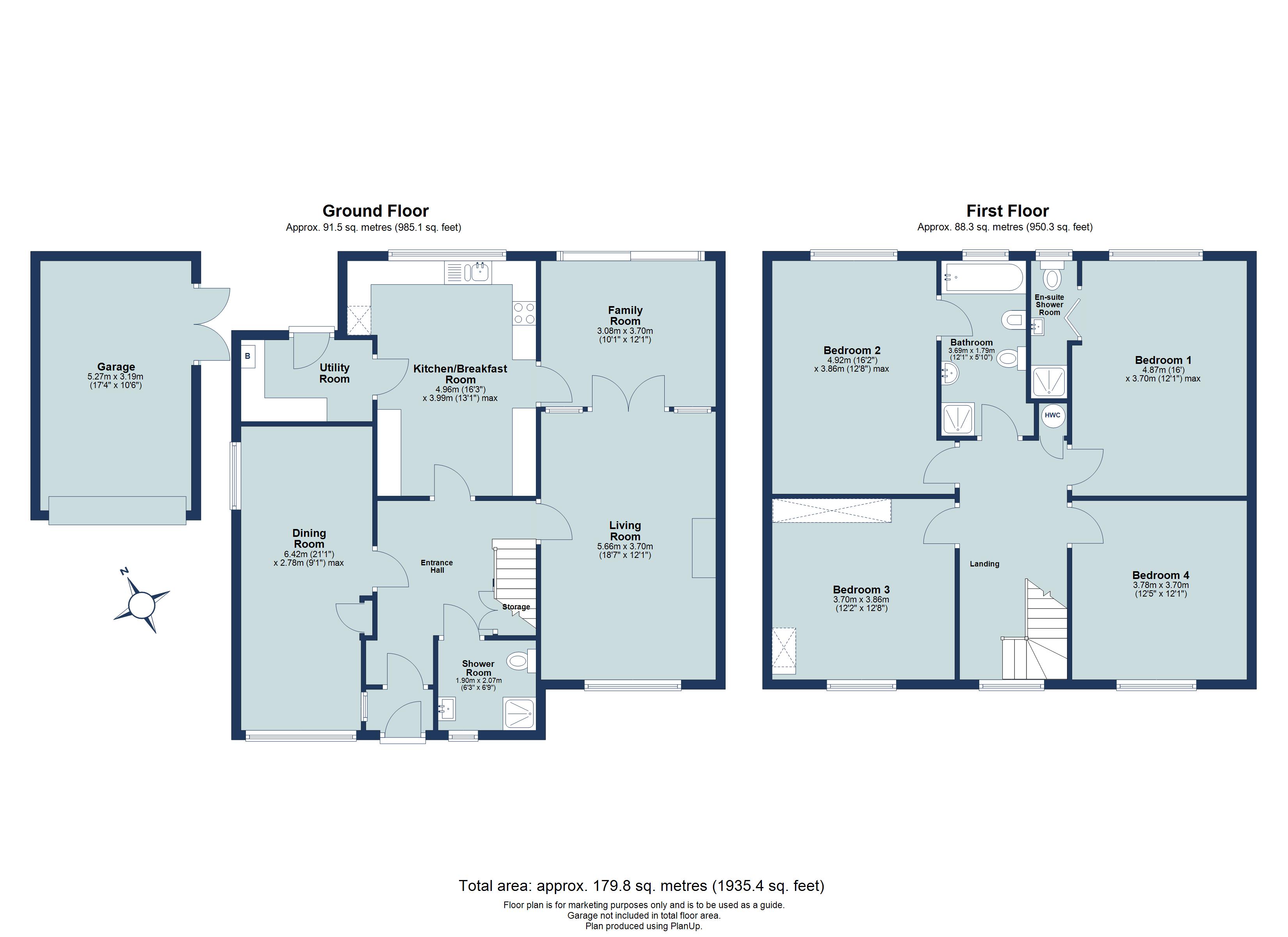 4 bed detached house for sale in Grant Gardens, Harpenden, Hertfordshire, AL5 - Property floorplan