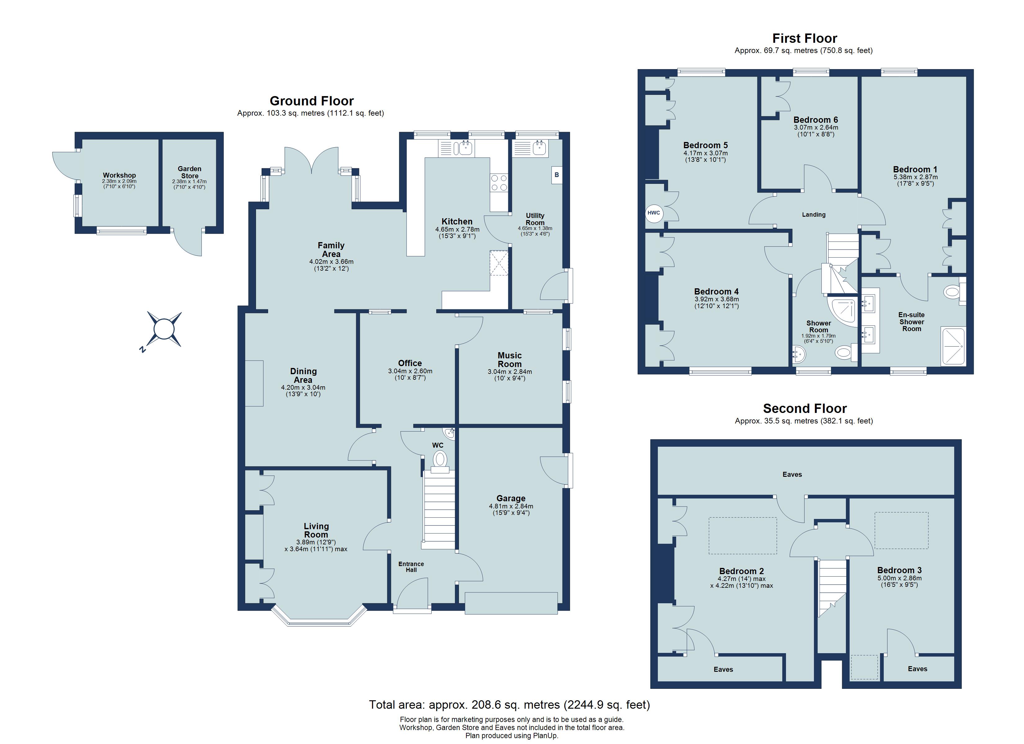 6 bed semi-detached house for sale in Lea Road, Harpenden, Hertfordshire, AL5 - Property floorplan