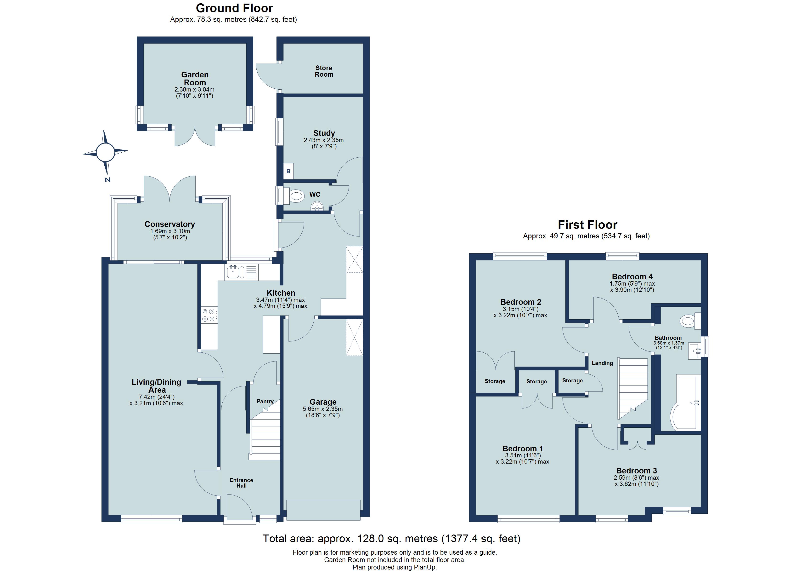 4 bed semi-detached house for sale in Cranbourne Drive, Harpenden, Hertfordshire, AL5 - Property floorplan