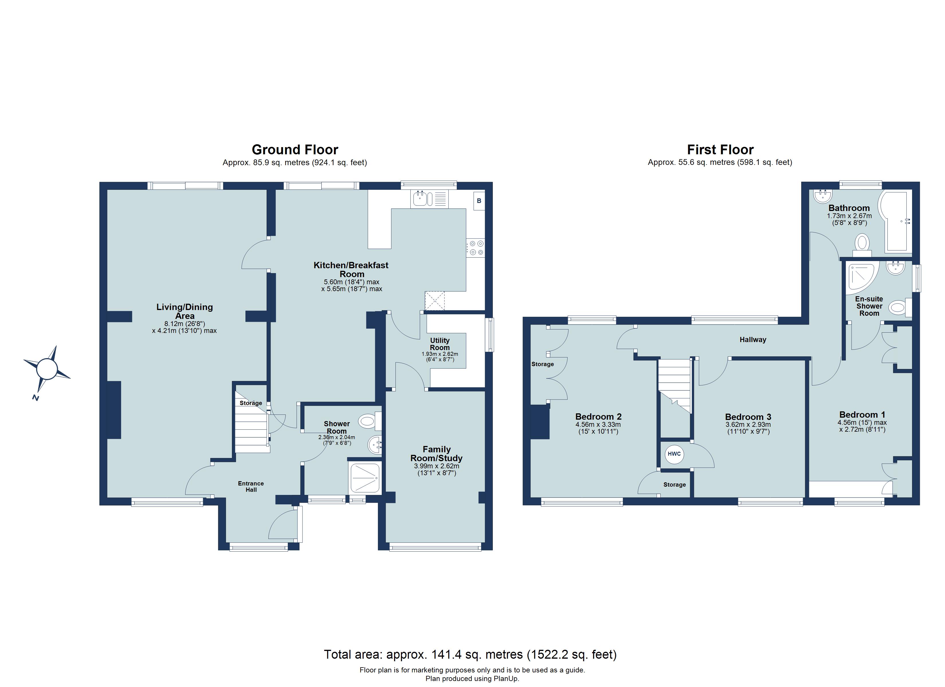 3 bed semi-detached house for sale in Grove Avenue, Harpenden, Hertfordshire, AL5 - Property floorplan