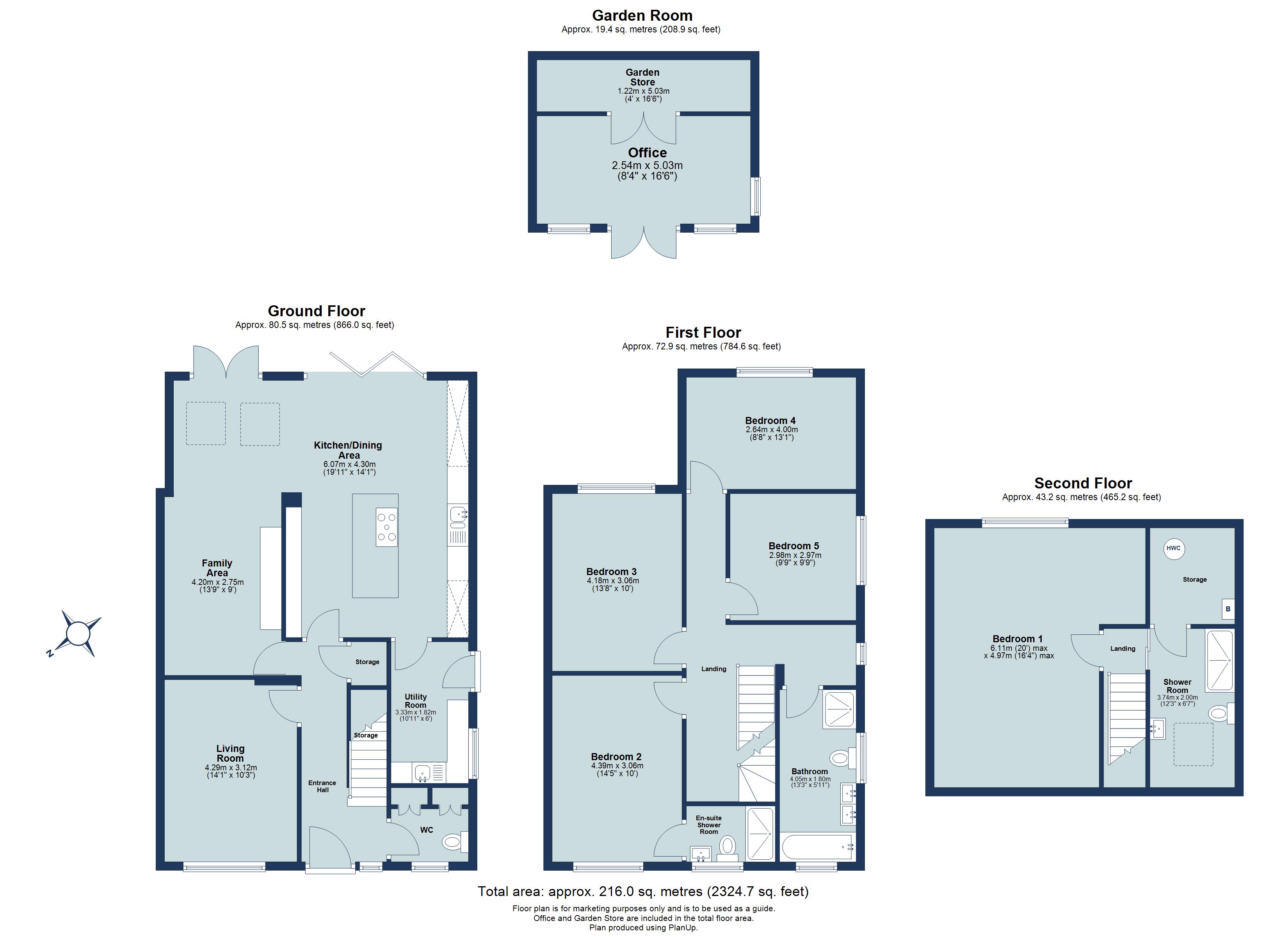 5 bed semi-detached house for sale in Alzey Gardens, Harpenden, Hertfordshire, AL5 - Property floorplan