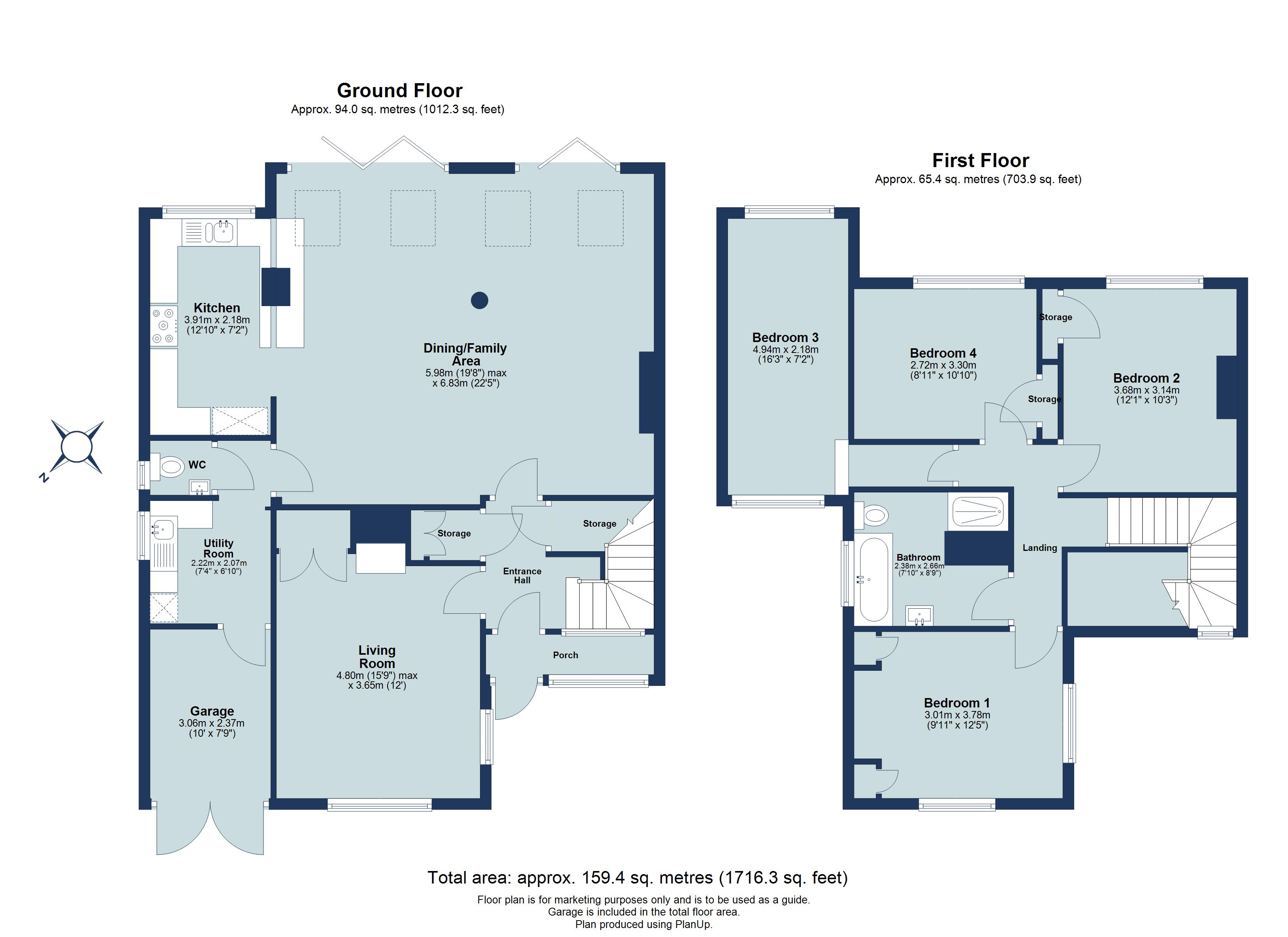 4 bed semi-detached house for sale in Bloomfield Road, Harpenden, Hertfordshire, AL5 - Property floorplan