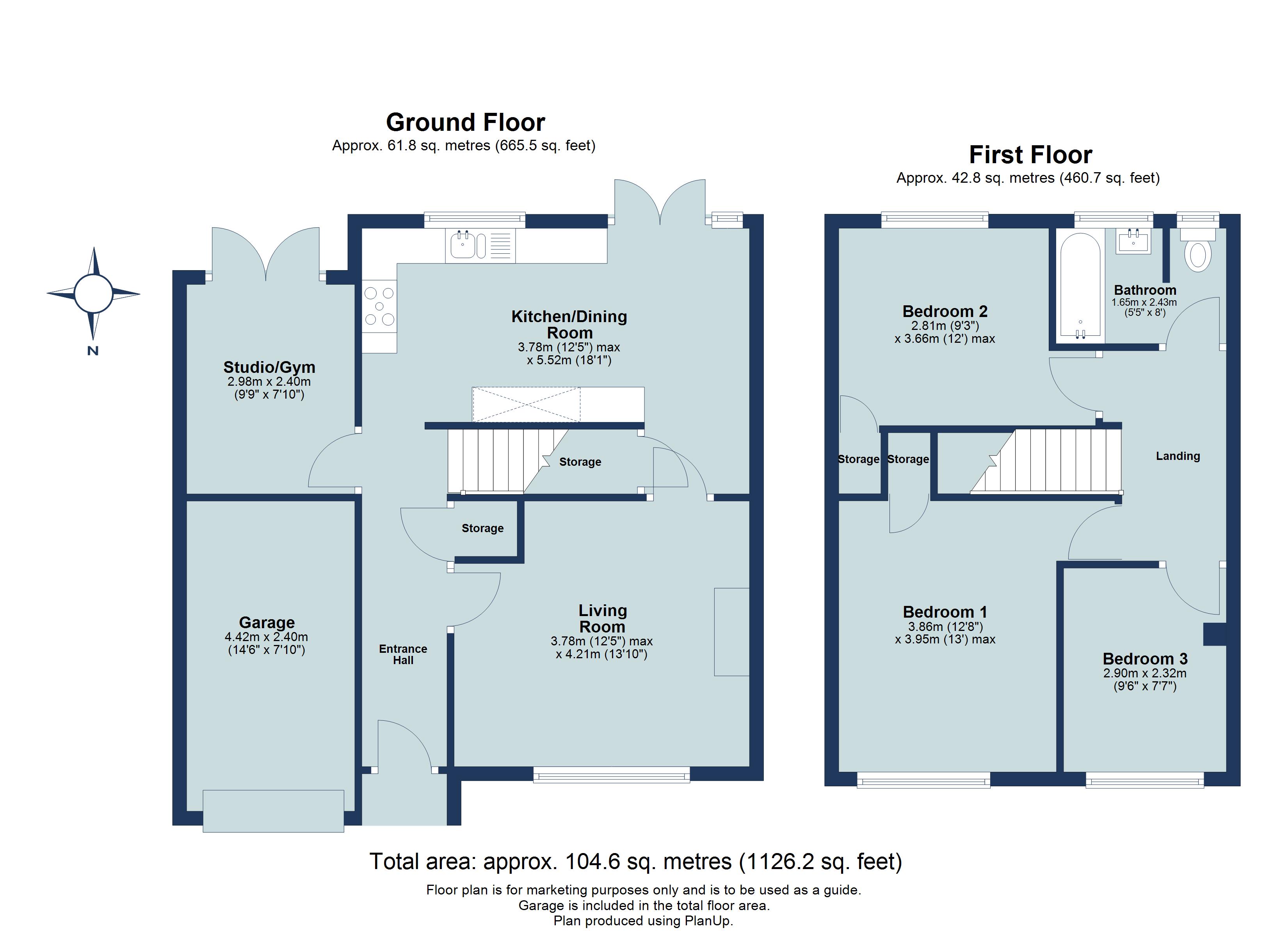 3 bed semi-detached house for sale in Garrard Way, Wheathampstead, Hertfordshire, AL4 - Property floorplan