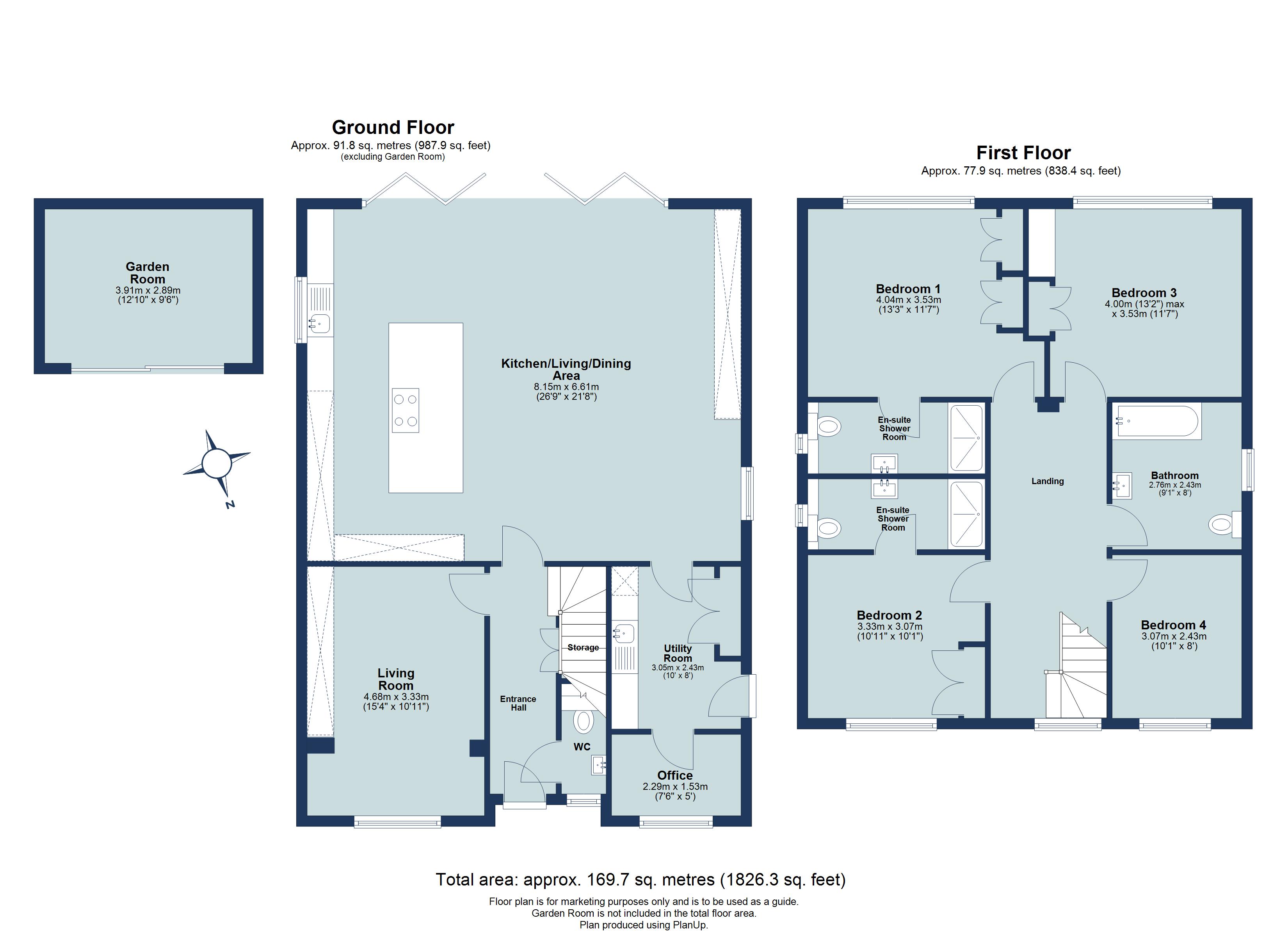 4 bed detached house for sale in Greenway, Harpenden, Hertfordshire, AL5 - Property floorplan