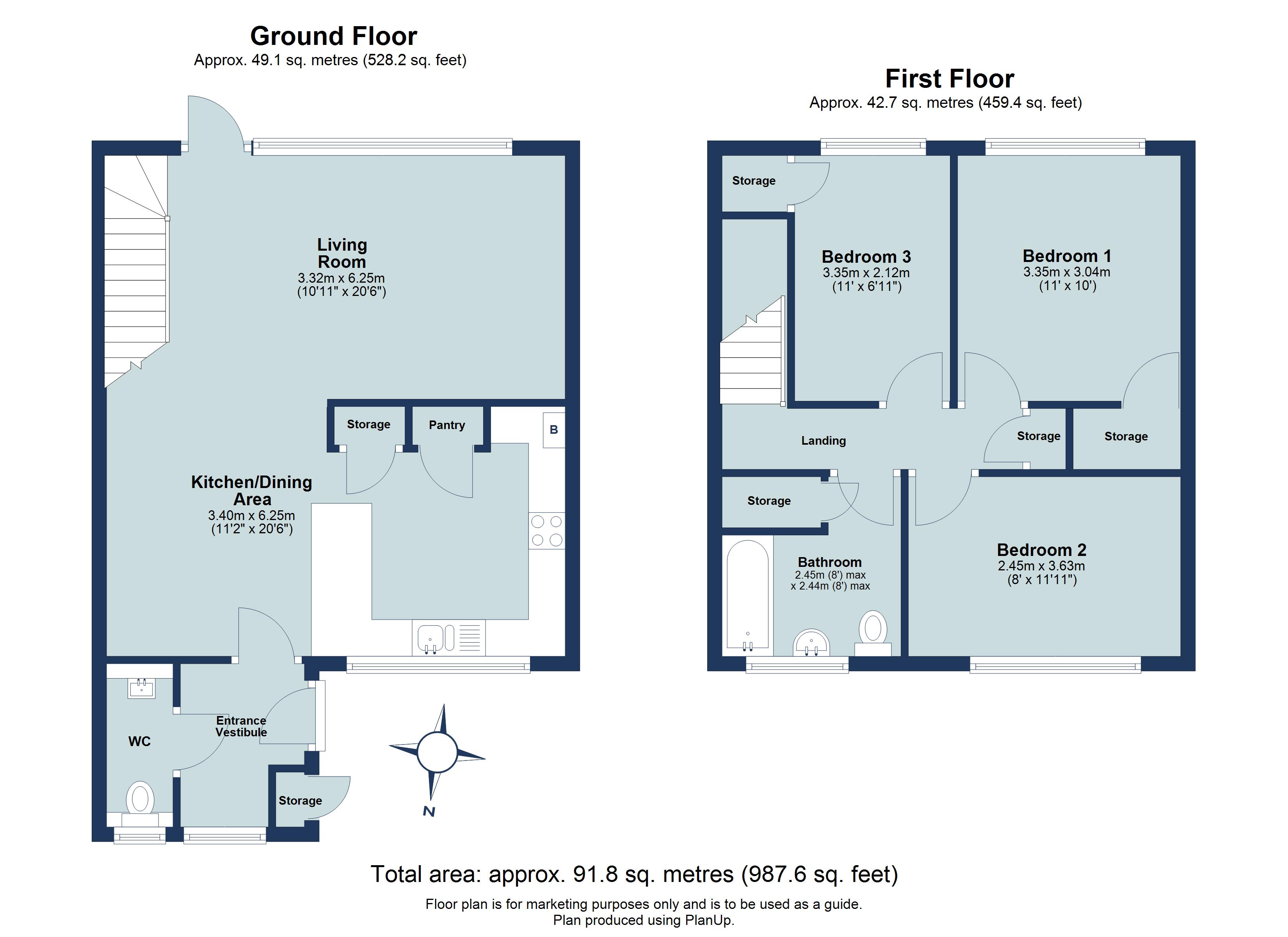 3 bed end of terrace house for sale in Garden Close, St. Albans, Hertfordshire, AL1 - Property floorplan