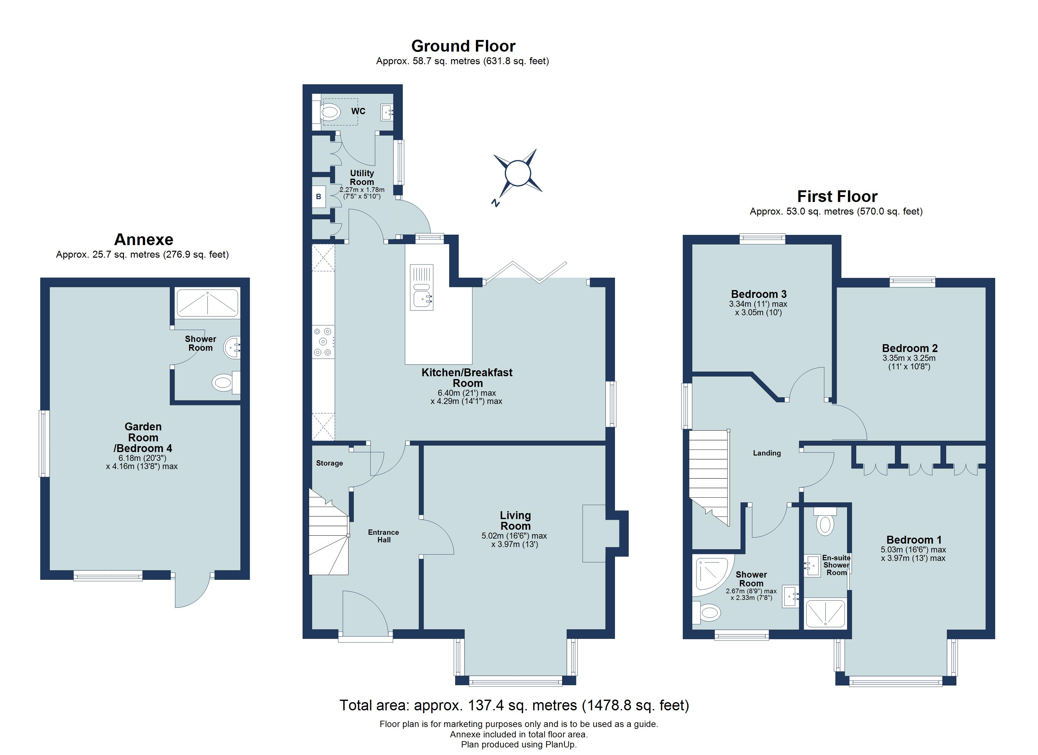3 bed detached house for sale in Cravells Road, Harpenden, Hertfordshire, AL5 - Property floorplan