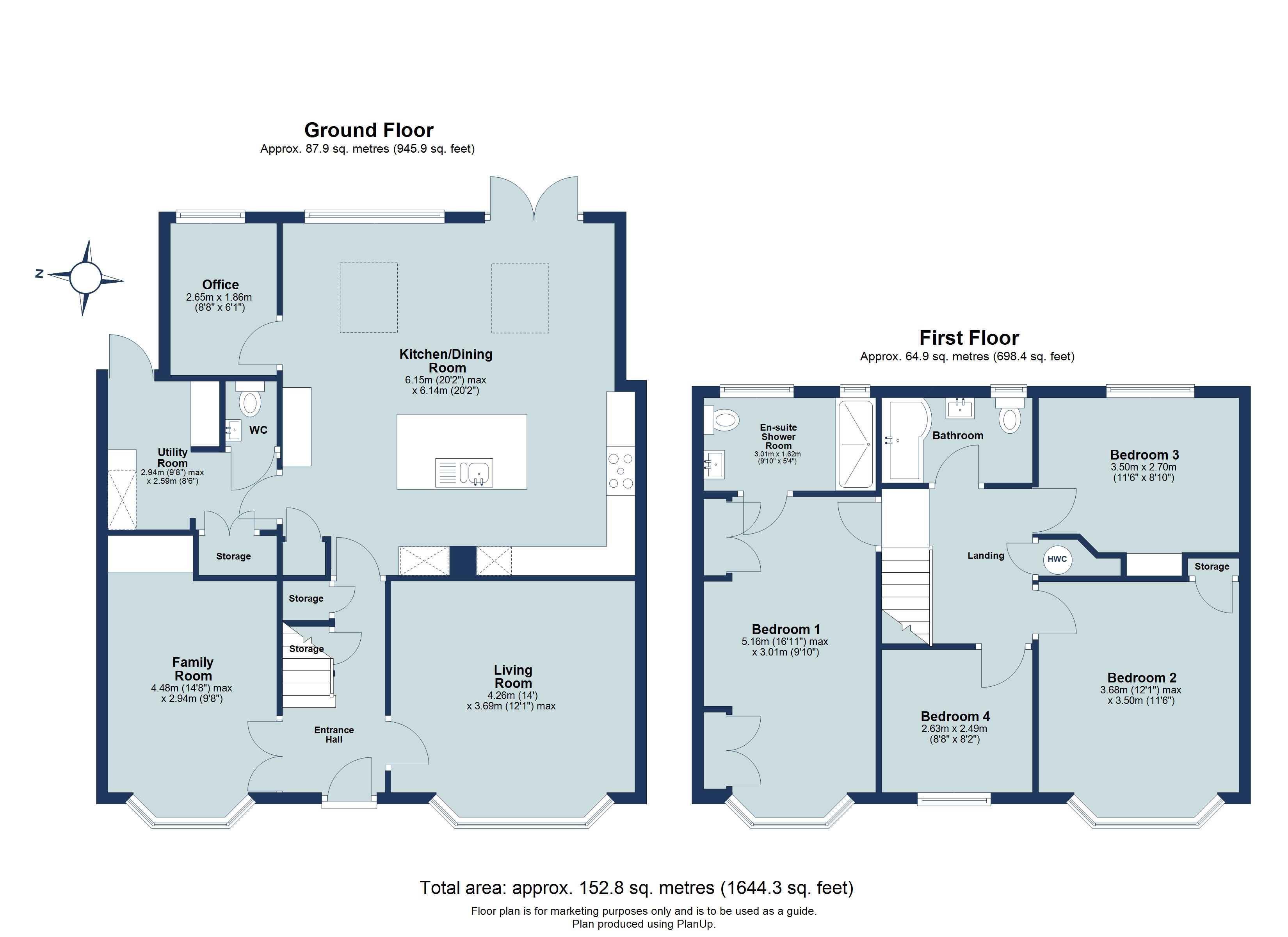 4 bed semi-detached house for sale in Charmouth Road, St. Albans, Hertfordshire, AL1 - Property floorplan