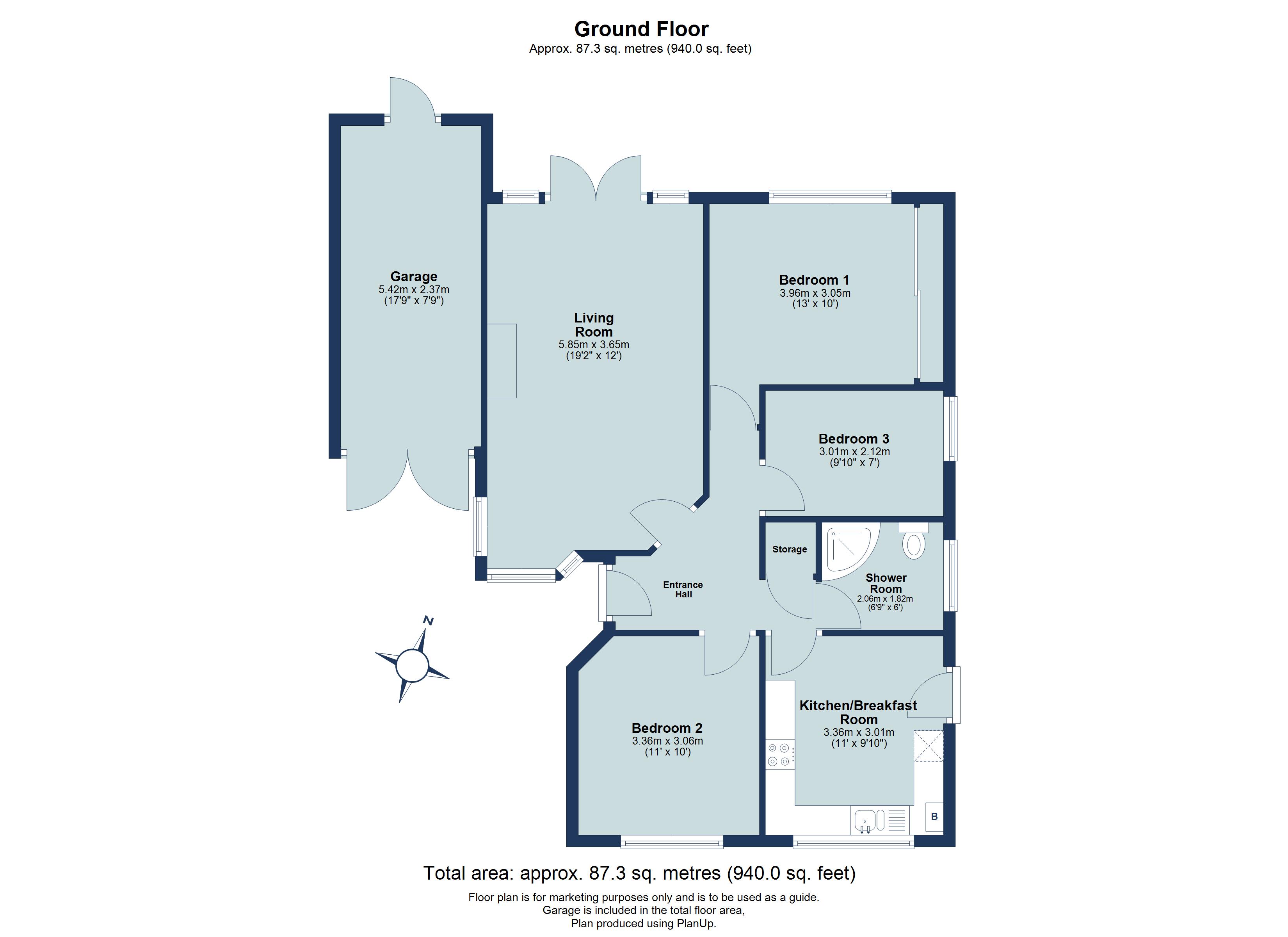 3 bed detached bungalow for sale in Park Rise, Harpenden, Hertfordshire, AL5 - Property floorplan