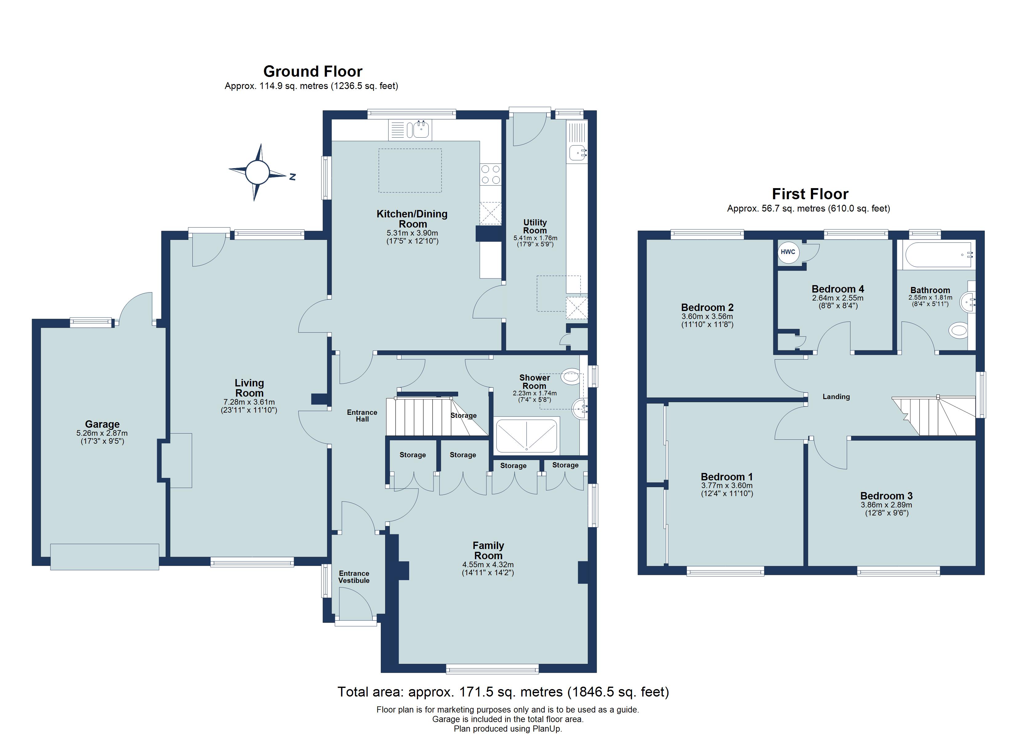4 bed detached house for sale in Aplins Close, Harpenden, Hertfordshire, AL5 - Property floorplan