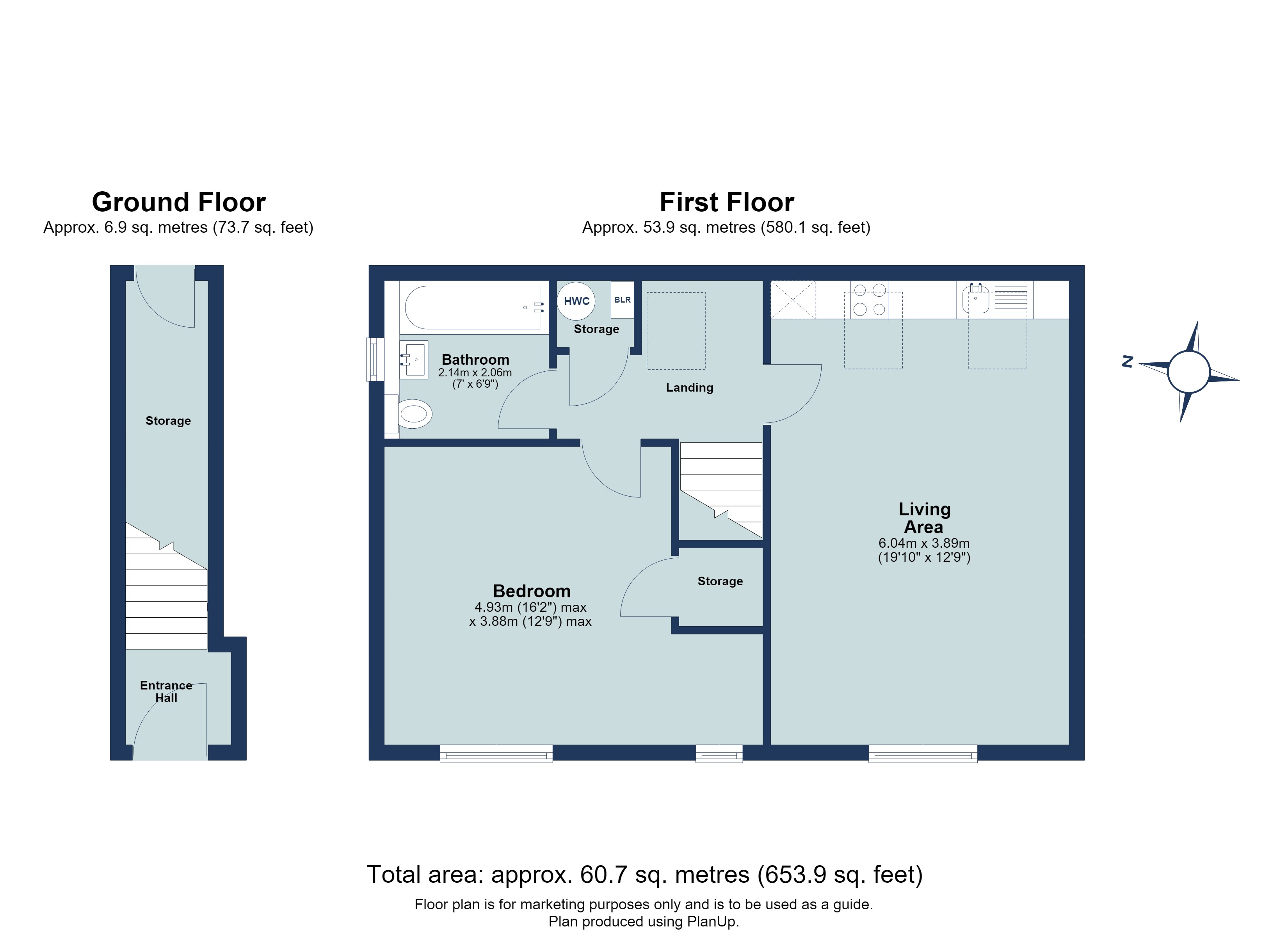 1 bed apartment for sale in High Street, Kimpton, Hertfordshire, SG4 - Property floorplan