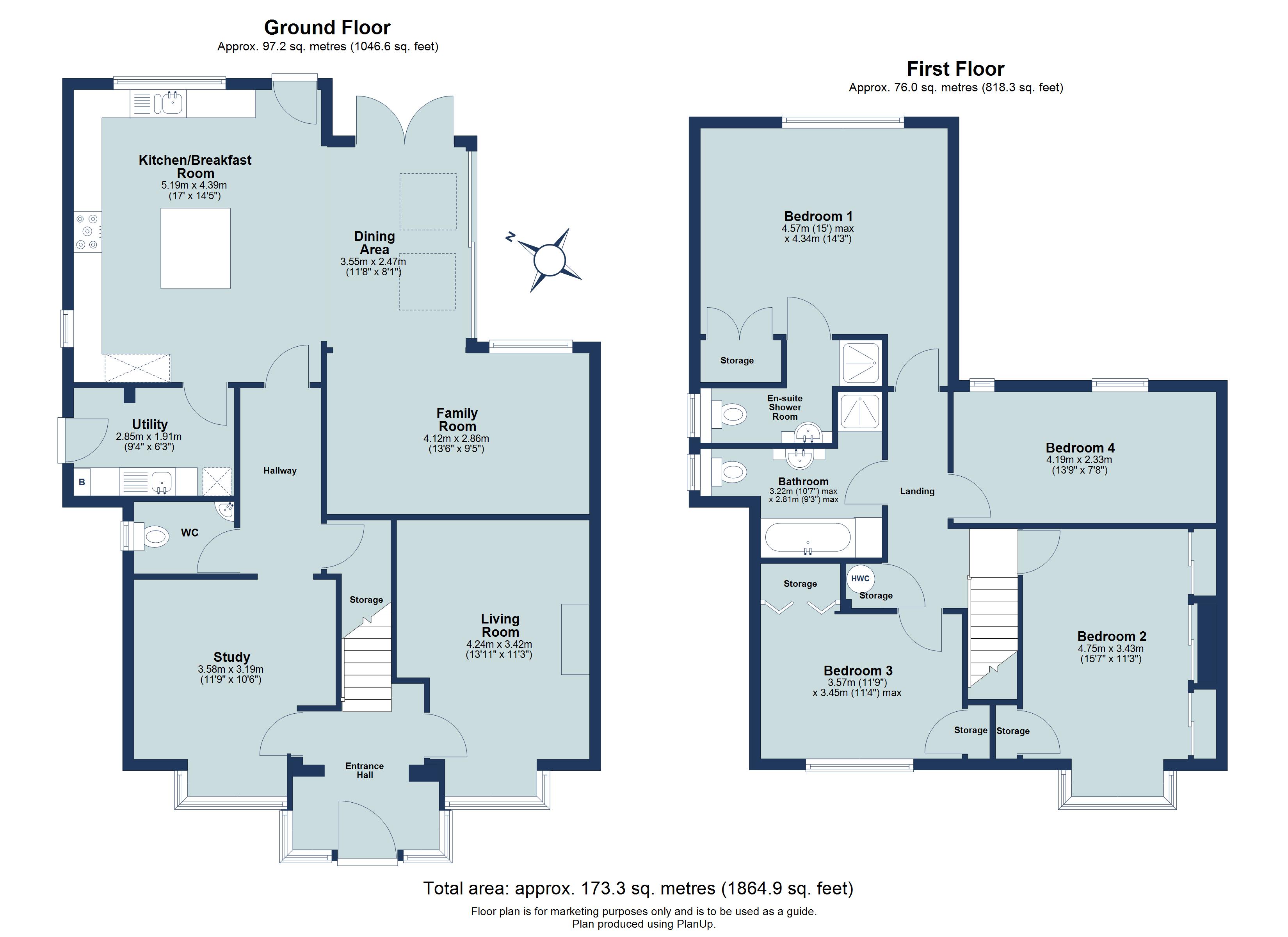 4 bed semi-detached house for sale in Connaught Road, Harpenden, Hertfordshire, AL5 - Property floorplan