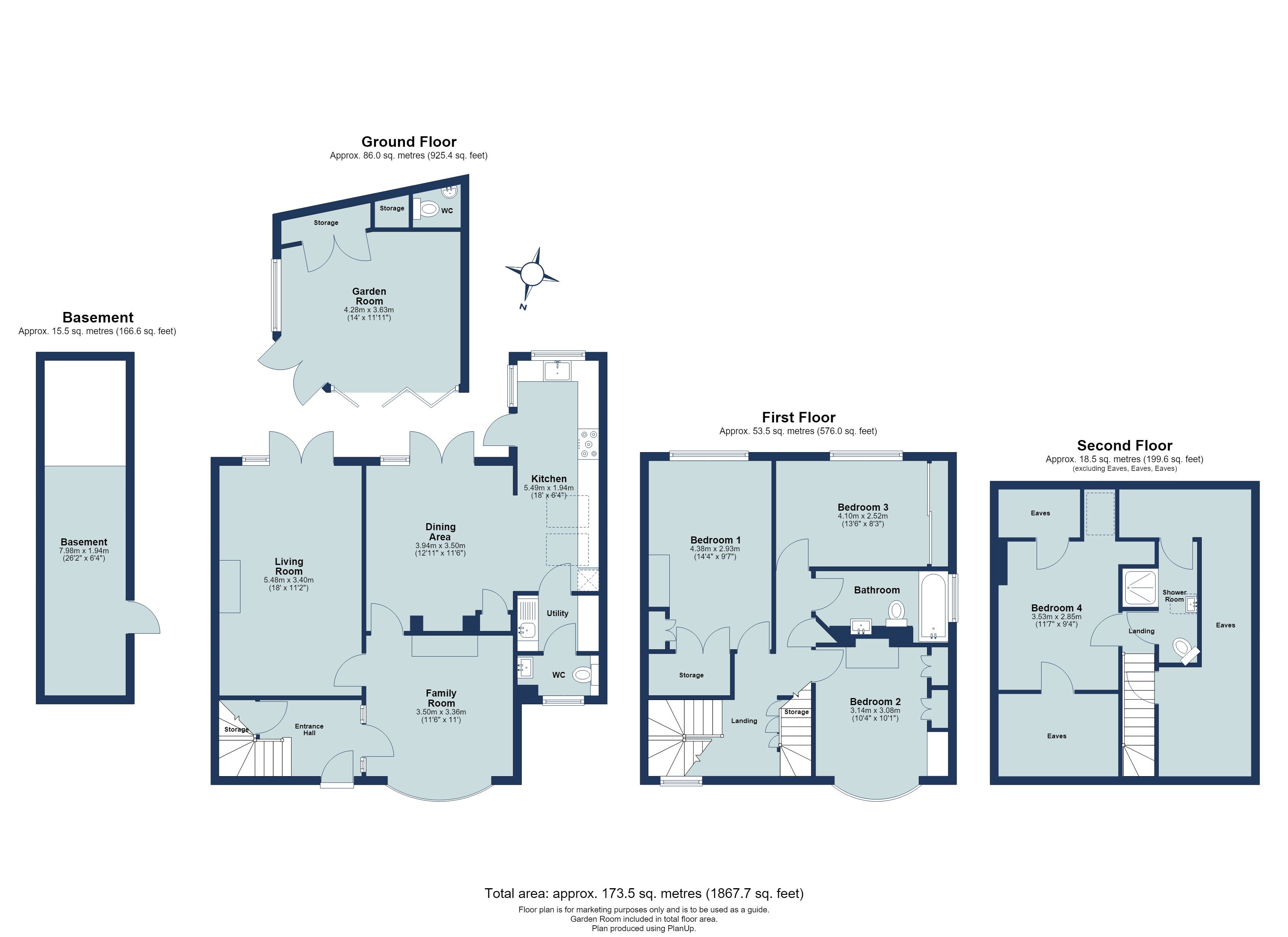 4 bed semi-detached house for sale in Sun Lane, Harpenden, Hertfordshire, AL5 - Property floorplan