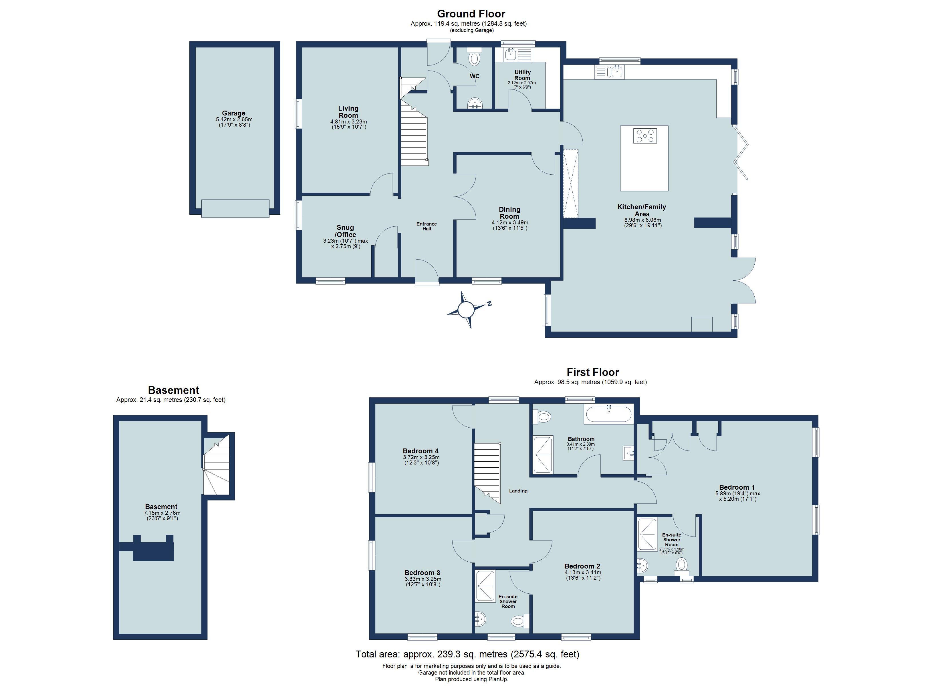 4 bed detached house for sale in Common Road, Kensworth, Bedfordshire, LU6 - Property floorplan