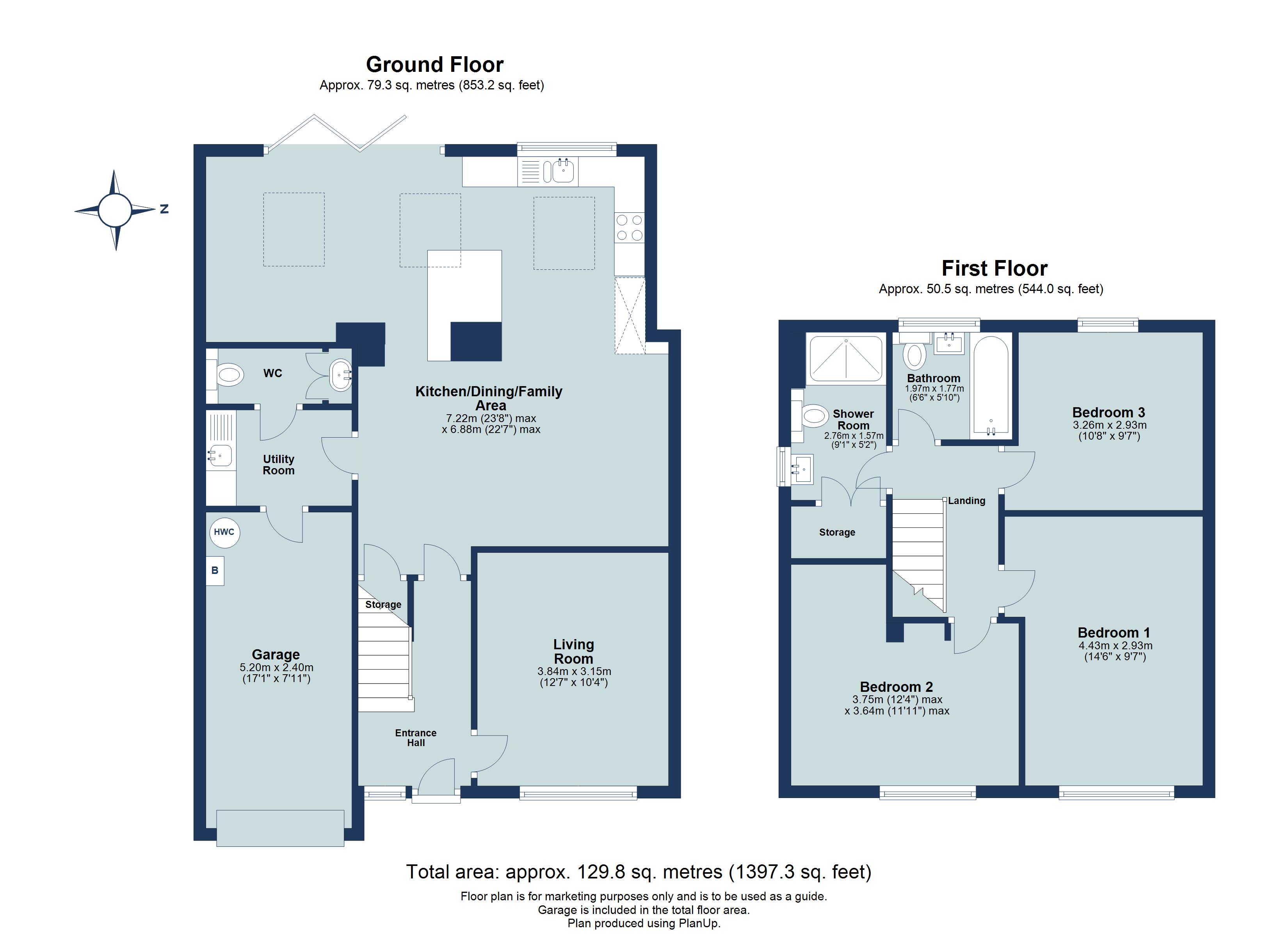 3 bed semi-detached house for sale in Cranbourne Drive, Harpenden, Hertfordshire, AL5 - Property floorplan