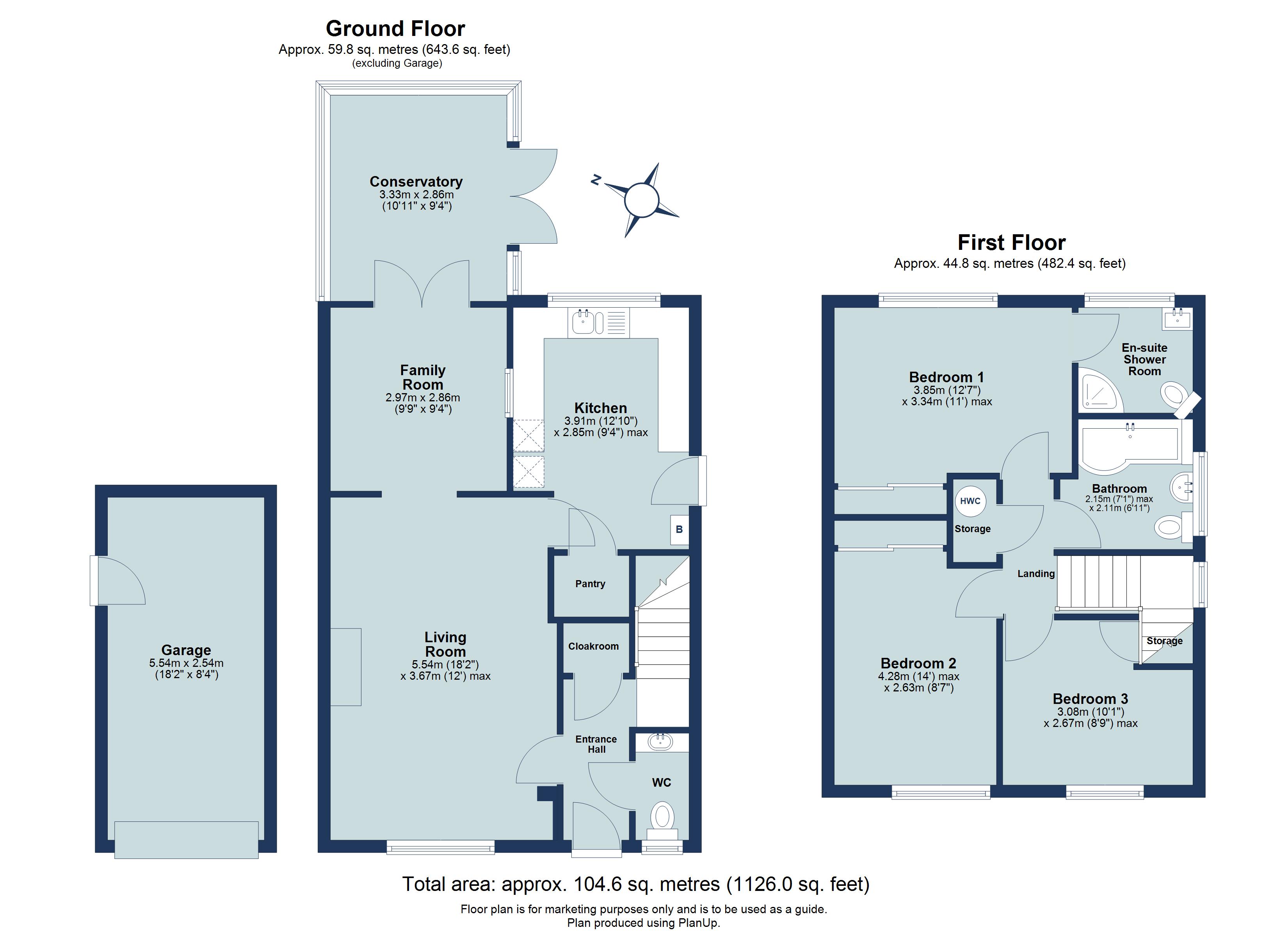 3 bed detached house for sale in Mayfair Close, St. Albans, Hertfordshire, AL4 - Property floorplan