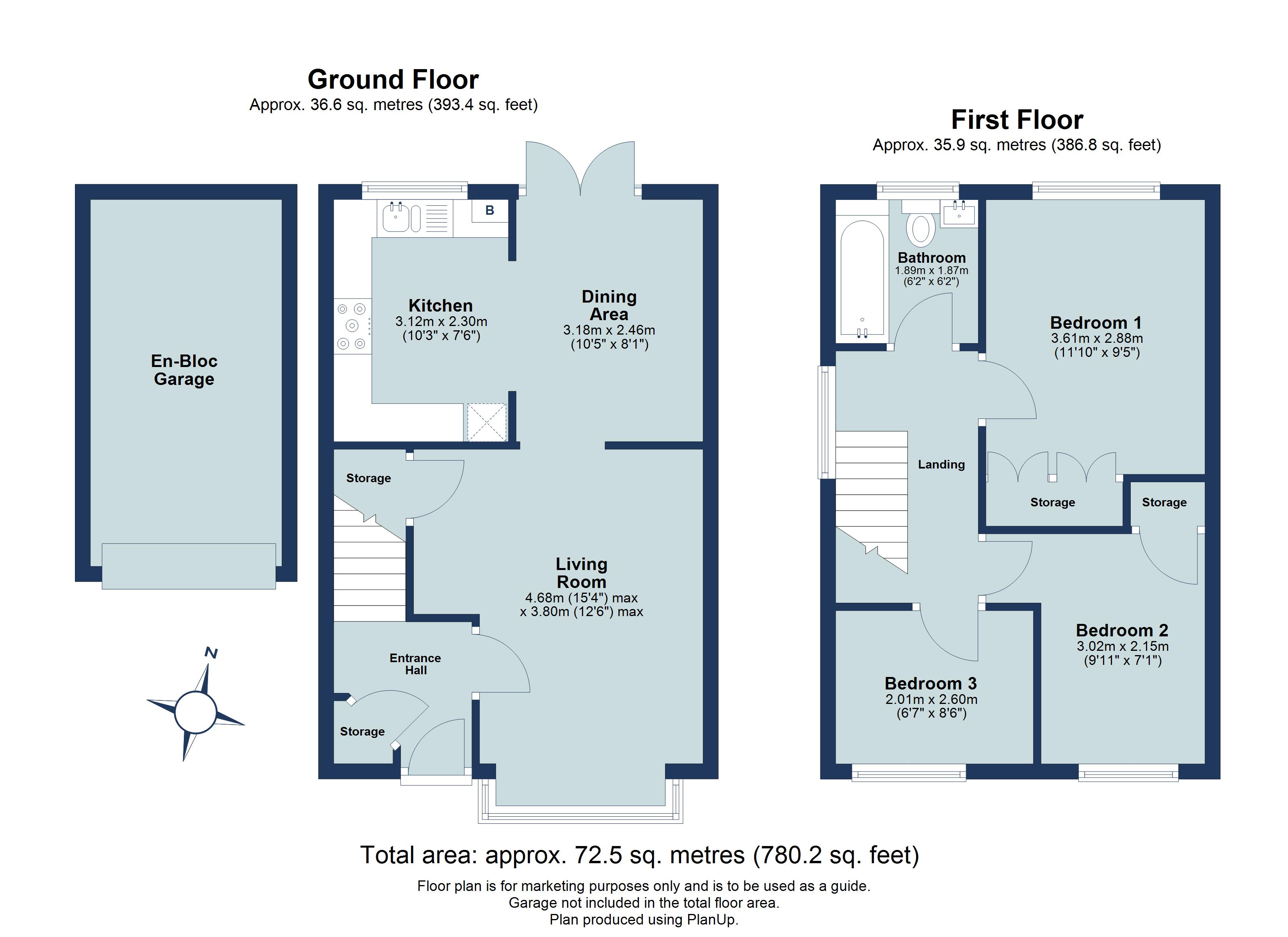 3 bed end of terrace house for sale in Elizabeth Court, St. Albans, Hertfordshire, AL4 - Property floorplan