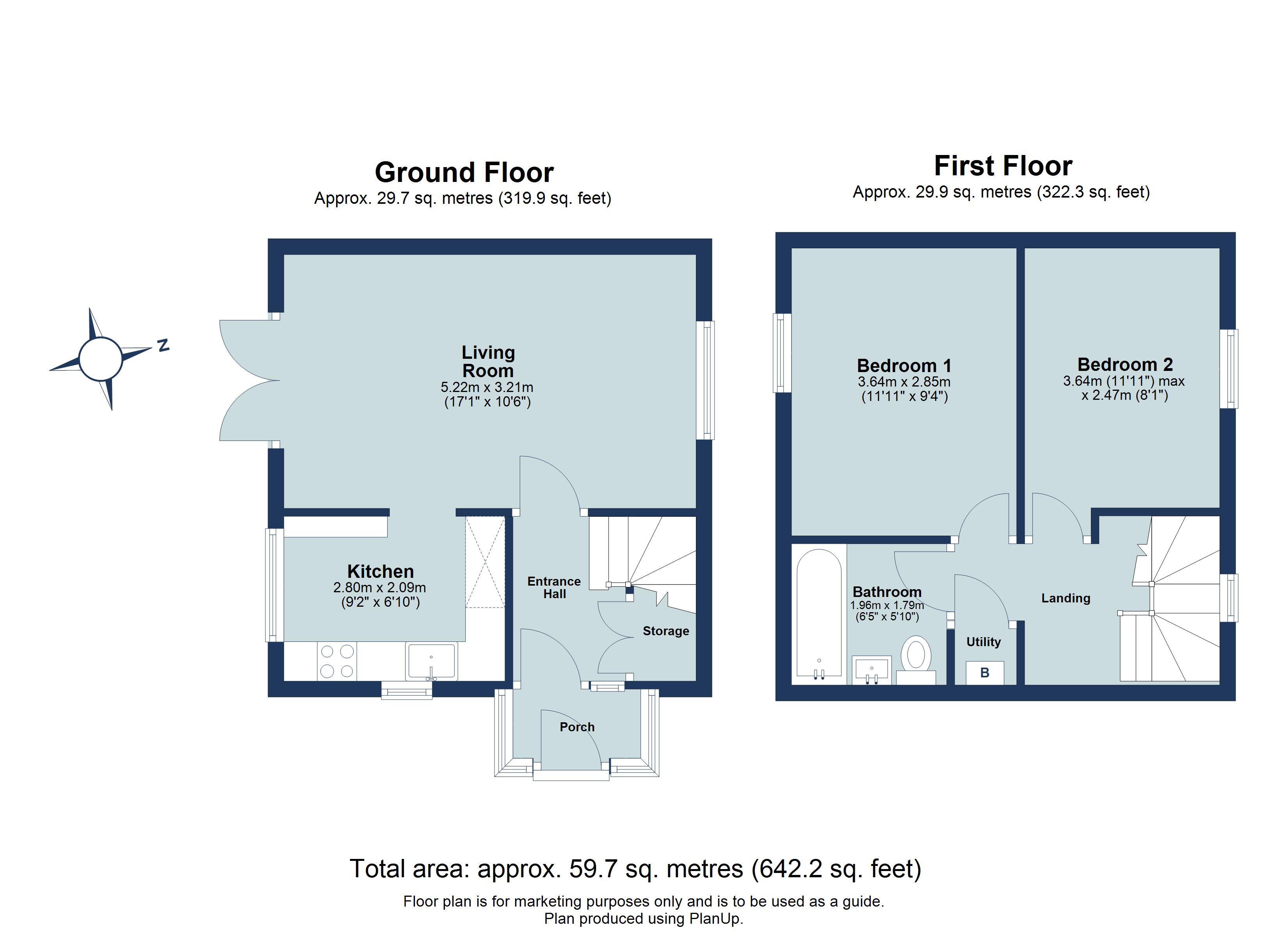 2 bed end of terrace house for sale in Wilstone Drive, St. Albans, Hertfordshire, AL4 - Property floorplan