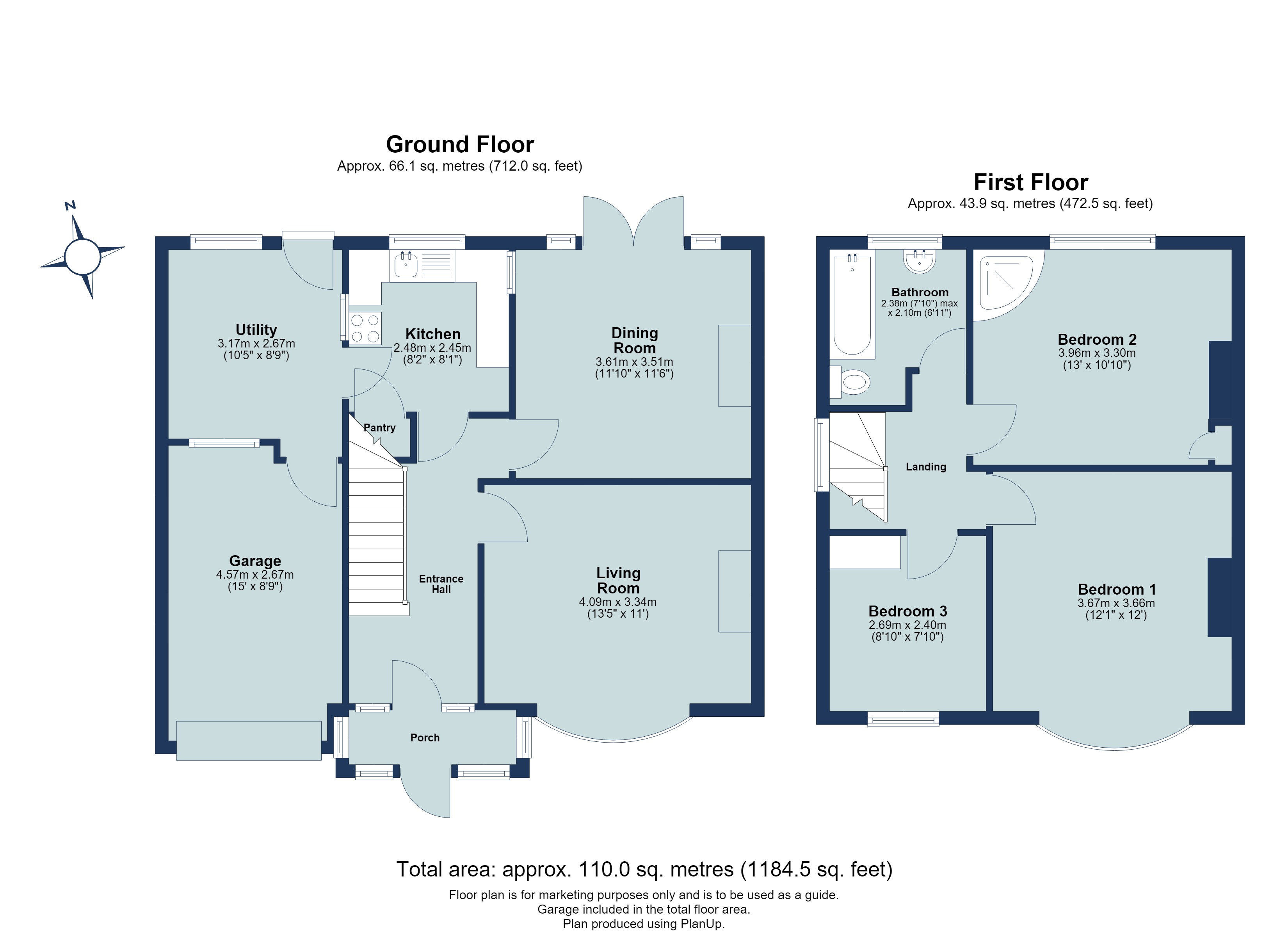 3 bed semi-detached house for sale in Hatfield Road, St. Albans, Hertfordshire, AL4 - Property floorplan