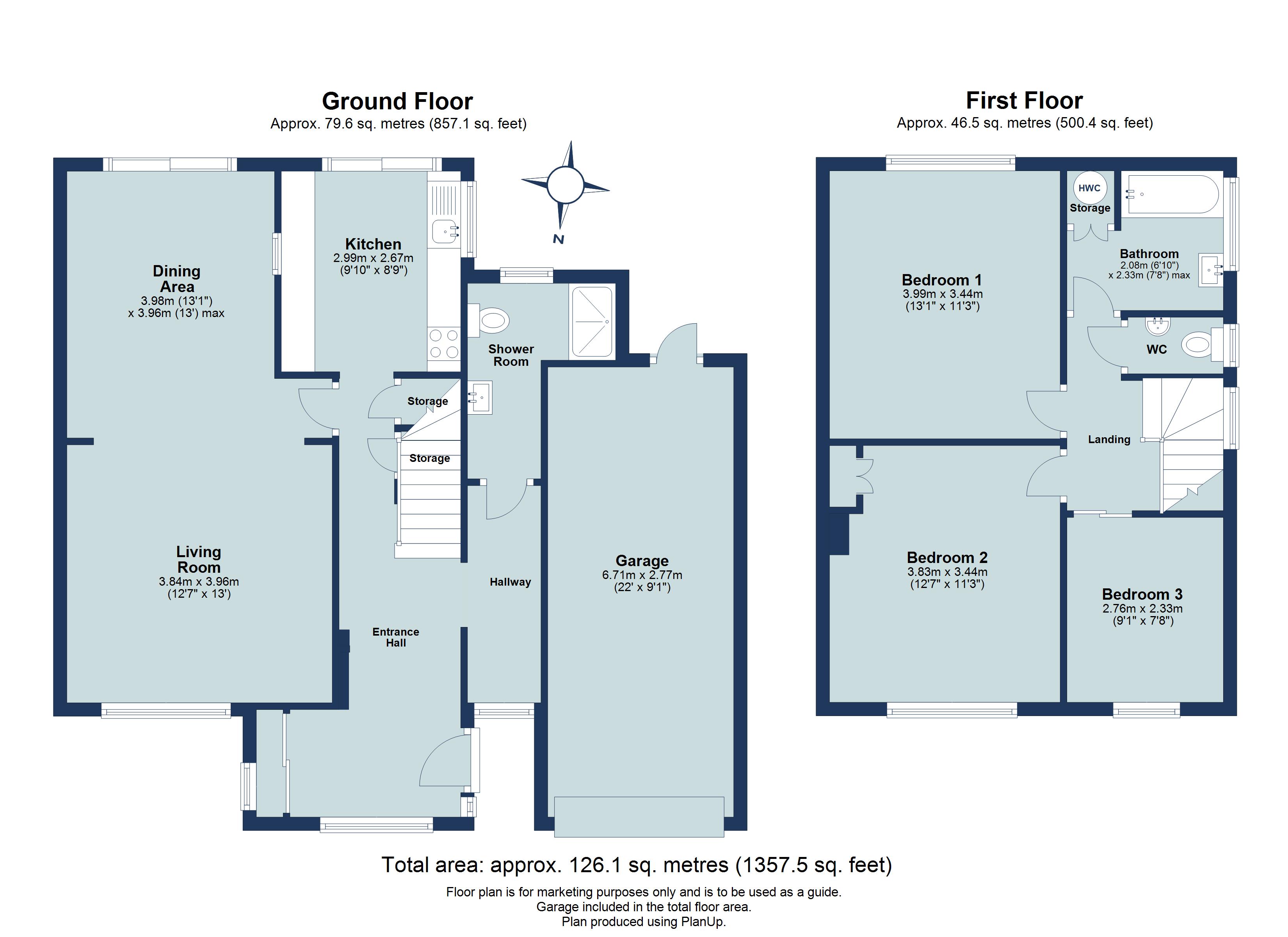 3 bed semi-detached house for sale in The Ridgeway, St. Albans, Hertfordshire, AL4 - Property floorplan