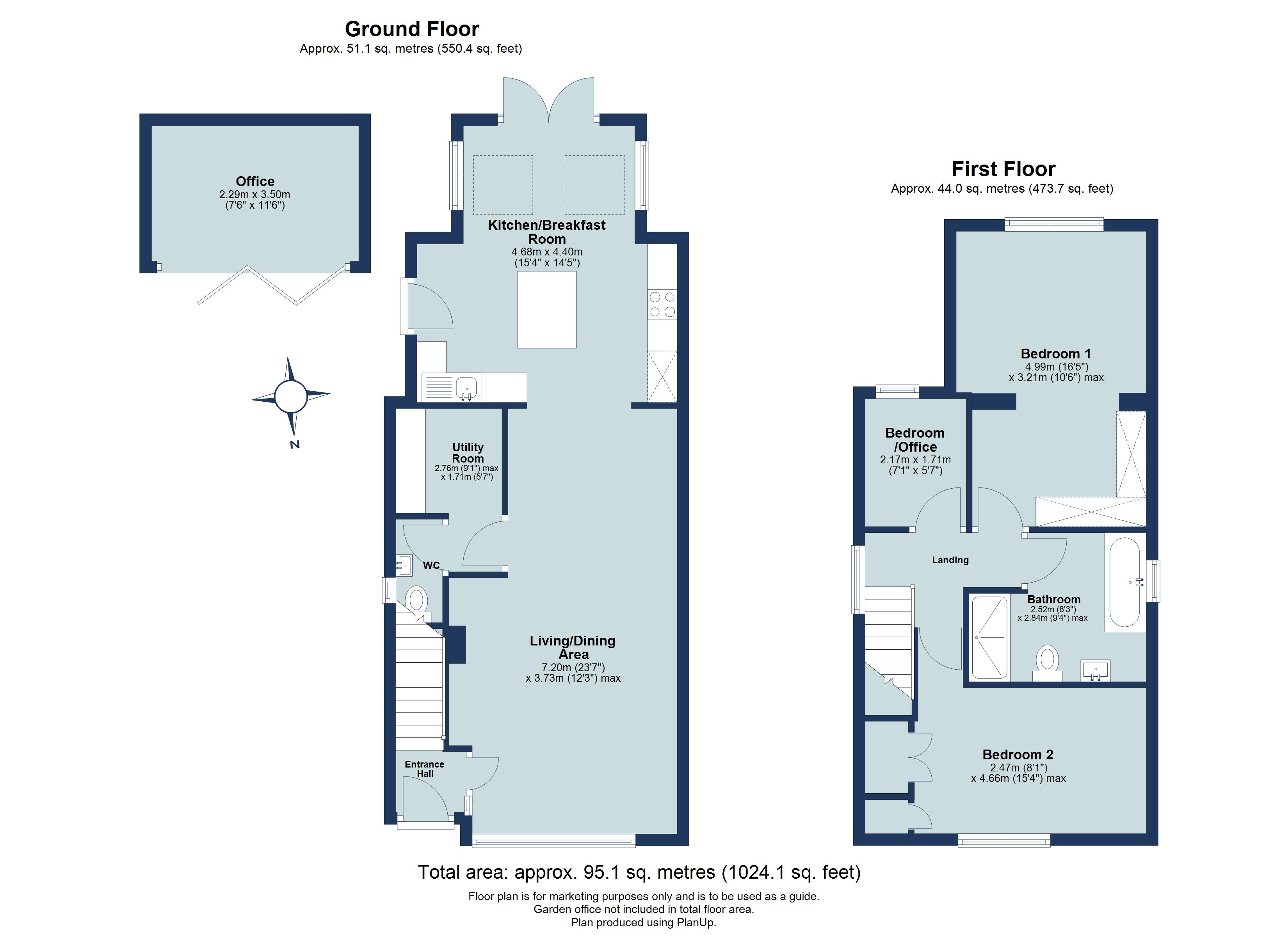3 bed detached house for sale in Burnham Road, St. Albans, Hertfordshire, AL1 - Property floorplan