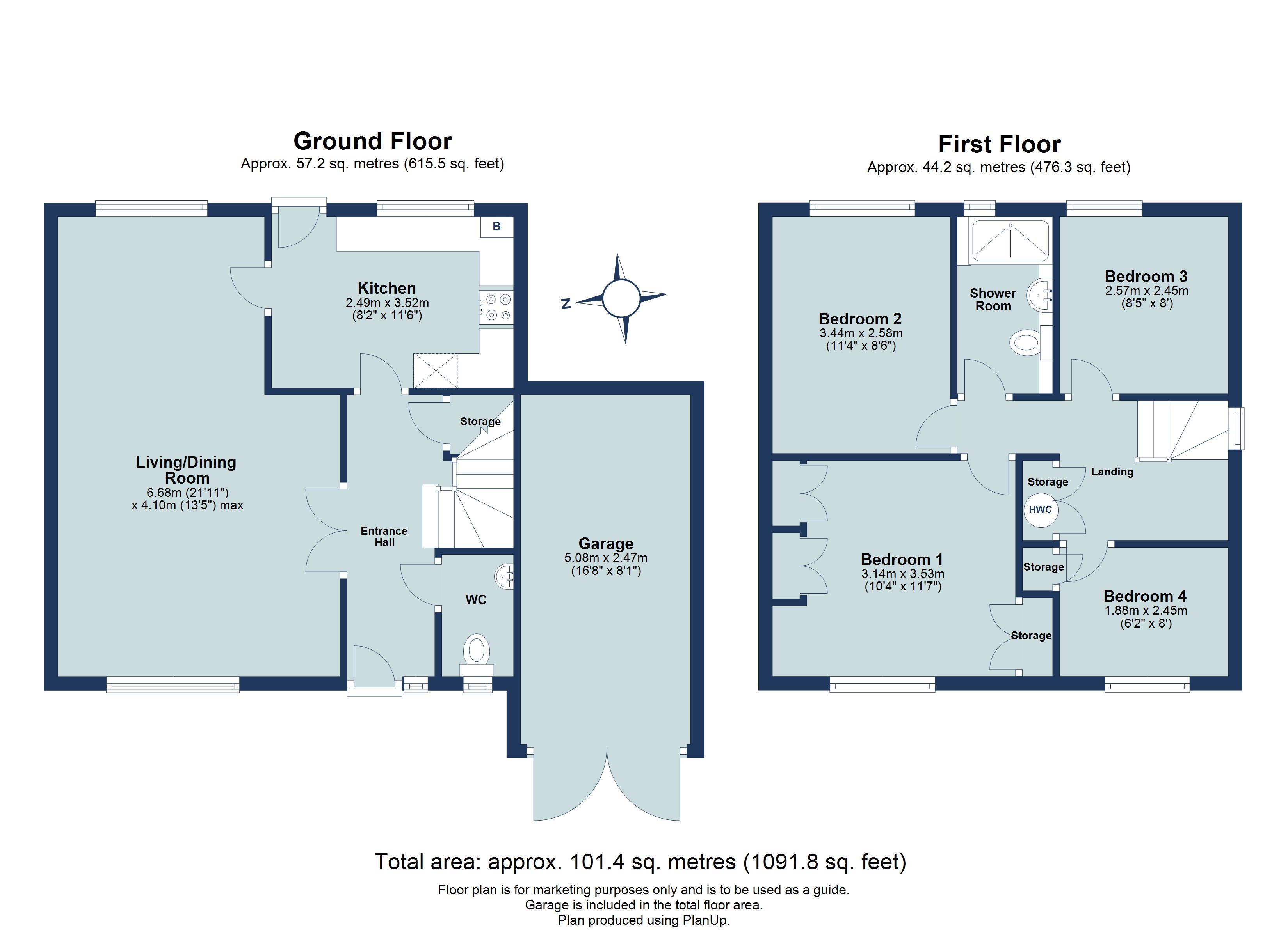 4 bed detached house for sale in Larkswood Rise, St. Albans, Hertfordshire, AL4 - Property floorplan