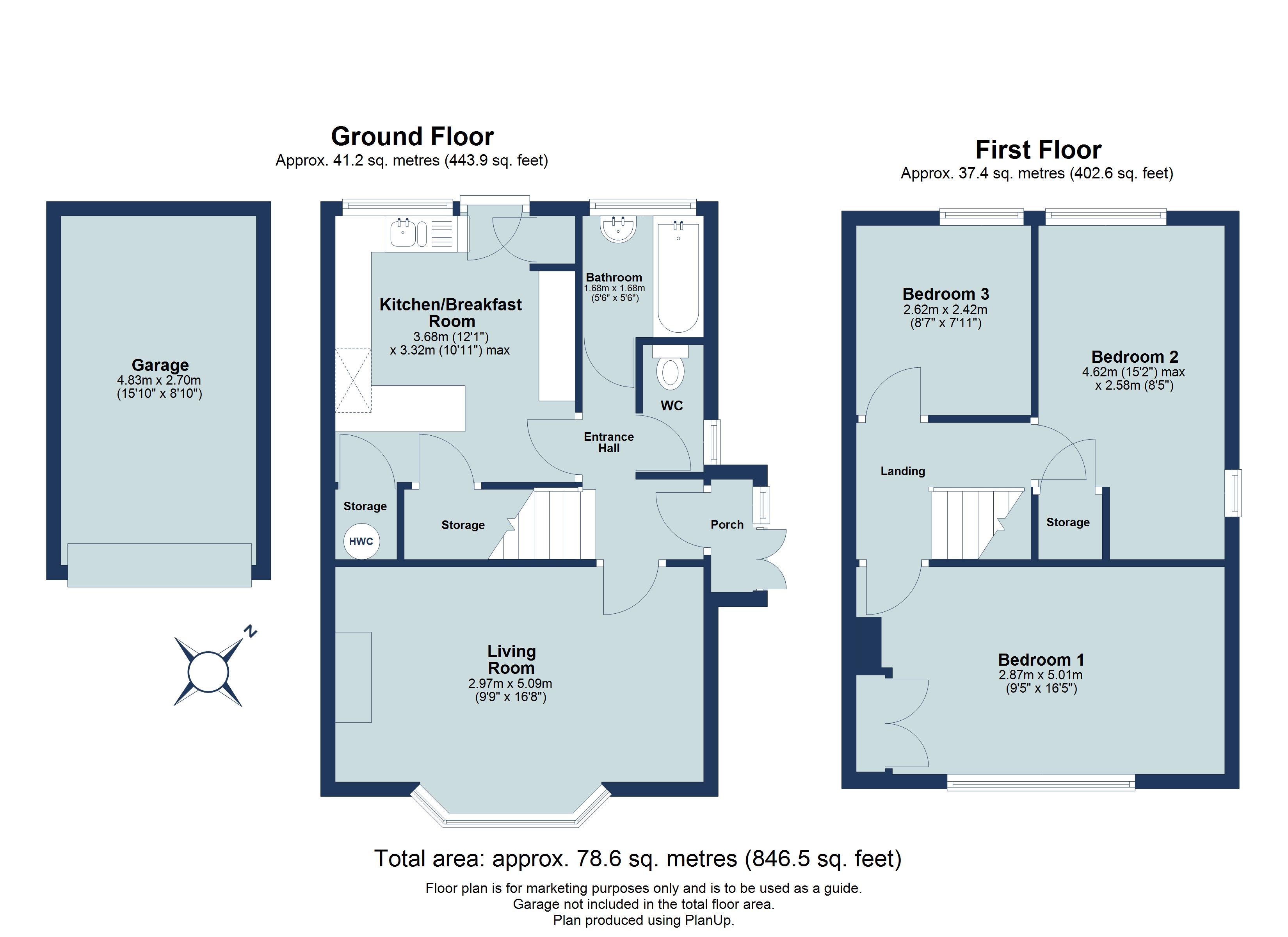 3 bed semi-detached house for sale in Chiltern Road, St. Albans, Hertfordshire, AL4 - Property floorplan