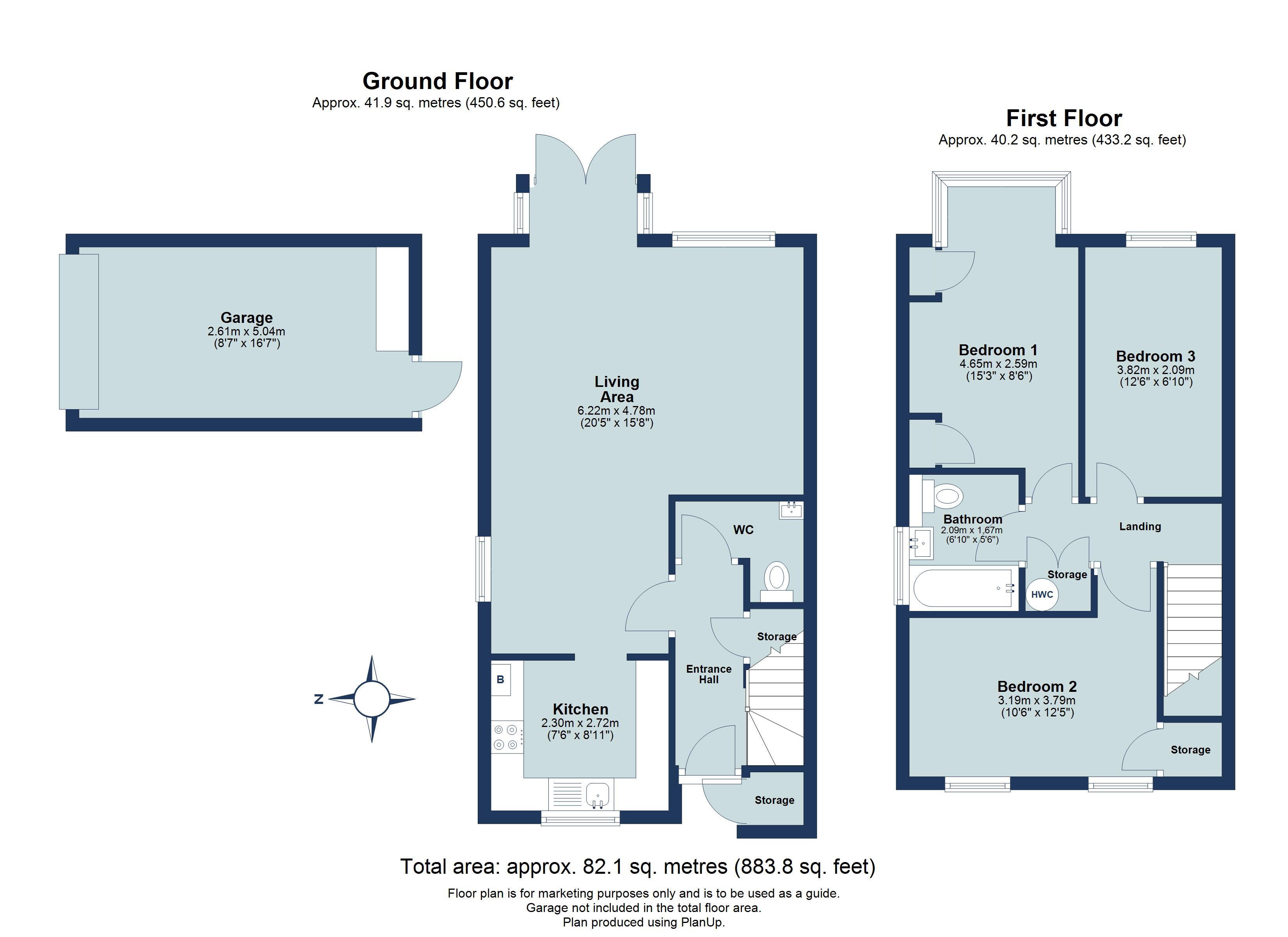 3 bed semi-detached house for sale in Runcie Close, St. Albans, Hertfordshire, AL4 - Property floorplan
