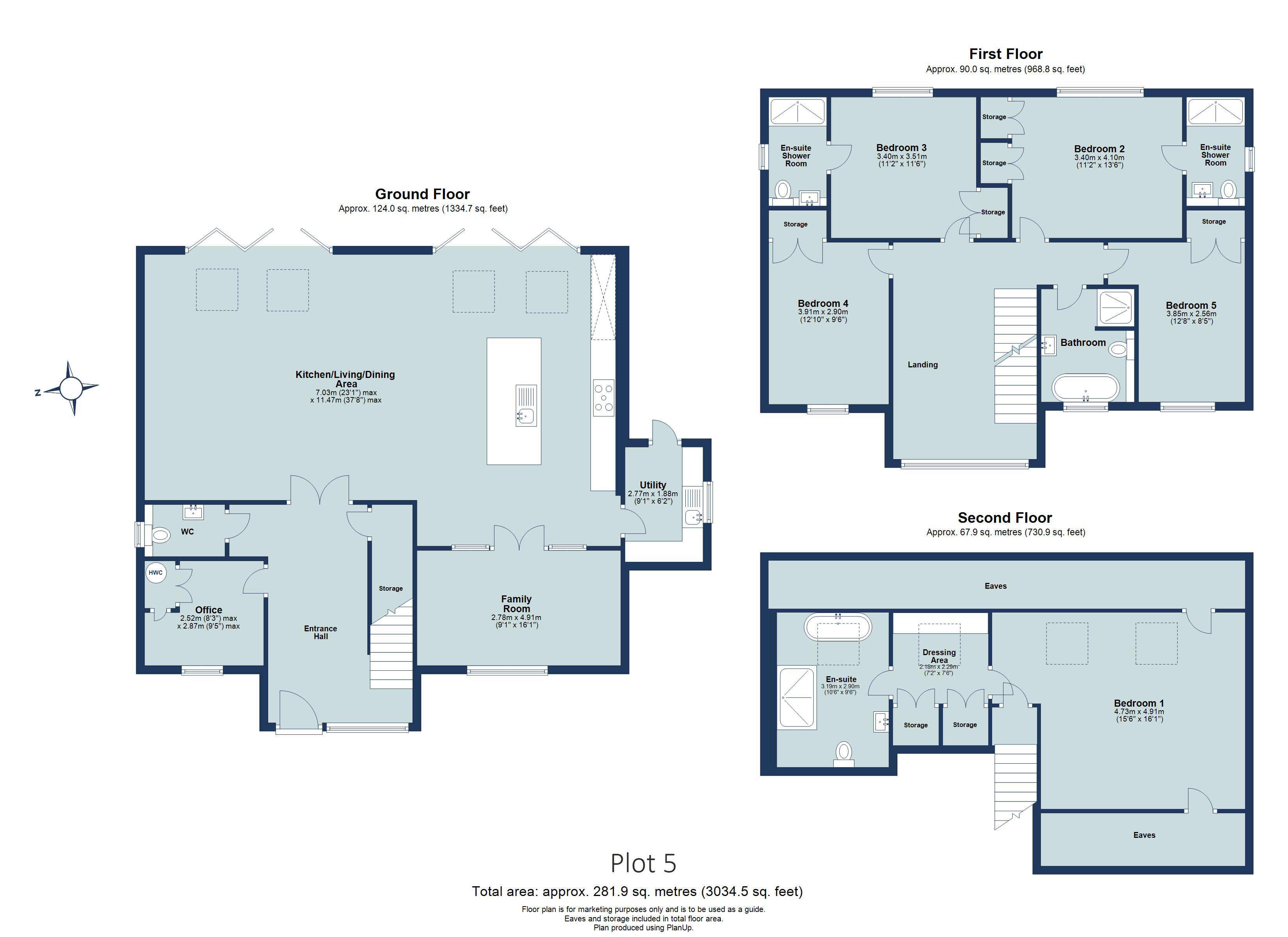 5 bed detached house for sale in Silverwood Barns, St Albans Road, Sandridge, St. Albans, Hertfordshire, AL4 - Property floorplan