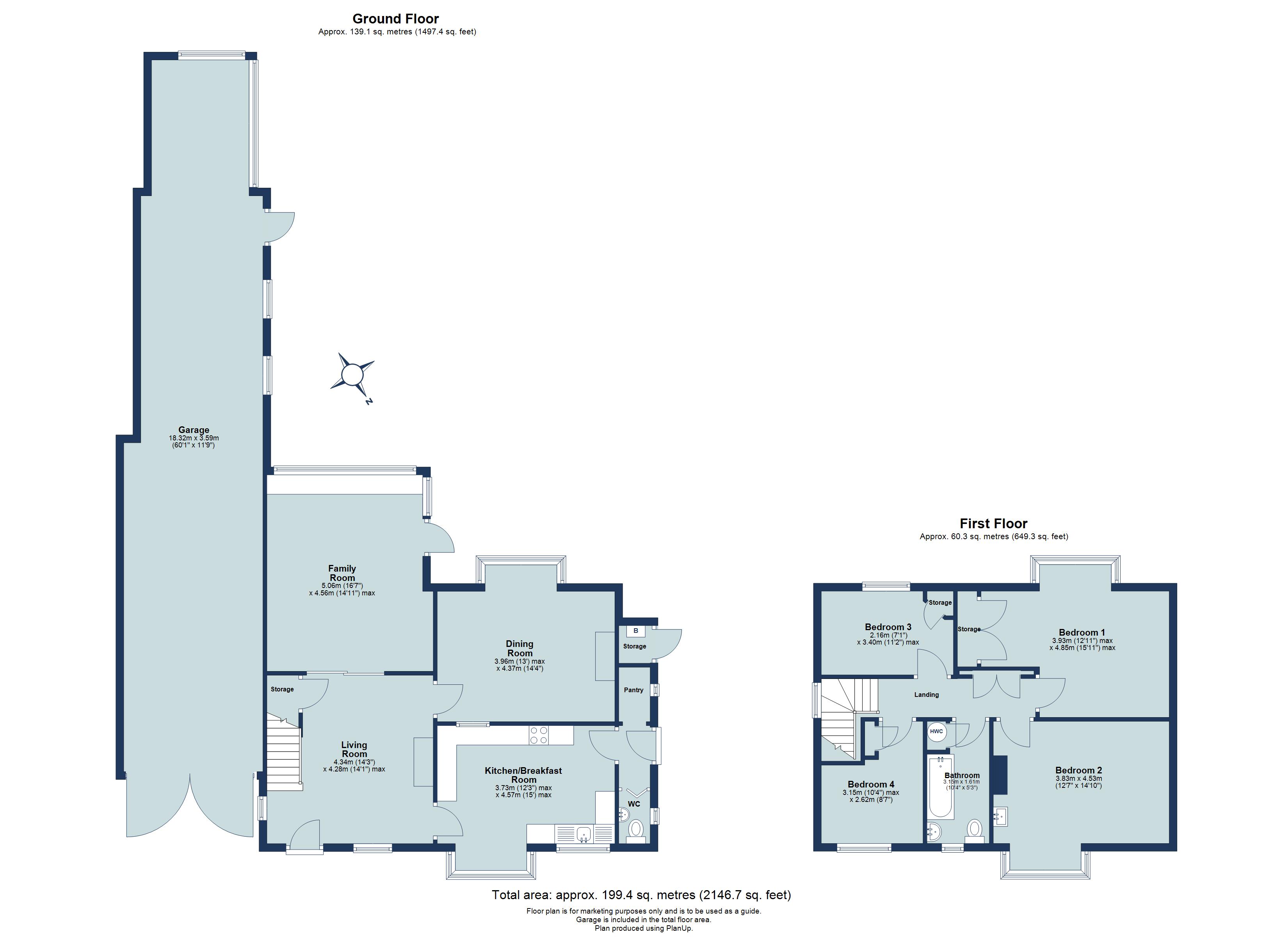 4 bed detached house for sale in Marshalswick Lane, St. Albans, Hertfordshire, AL1 - Property floorplan