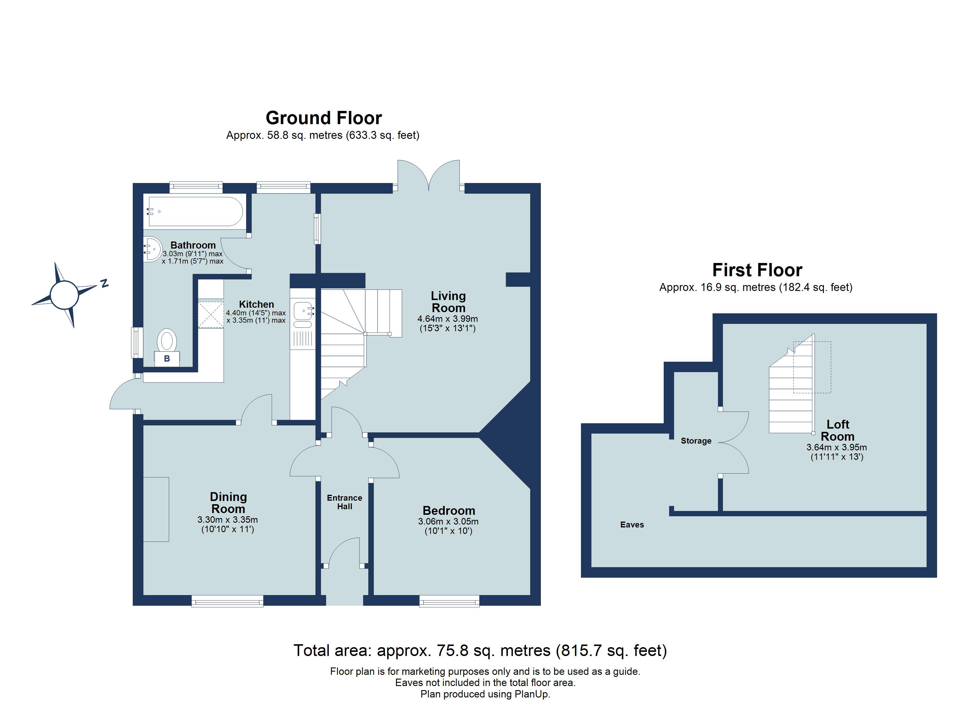 2 bed detached bungalow for sale in St. Albans Road, Sandridge, St. Albans, Hertfordshire, AL4 - Property floorplan