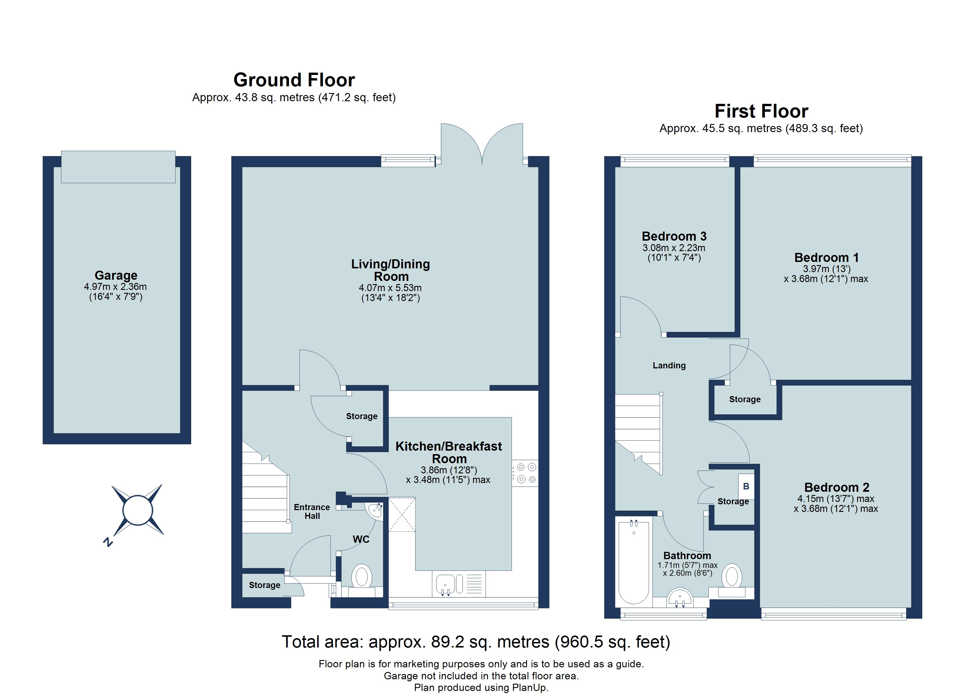 3 bed terraced house for sale in Chiltern Road, St. Albans, Hertfordshire, AL4 - Property floorplan