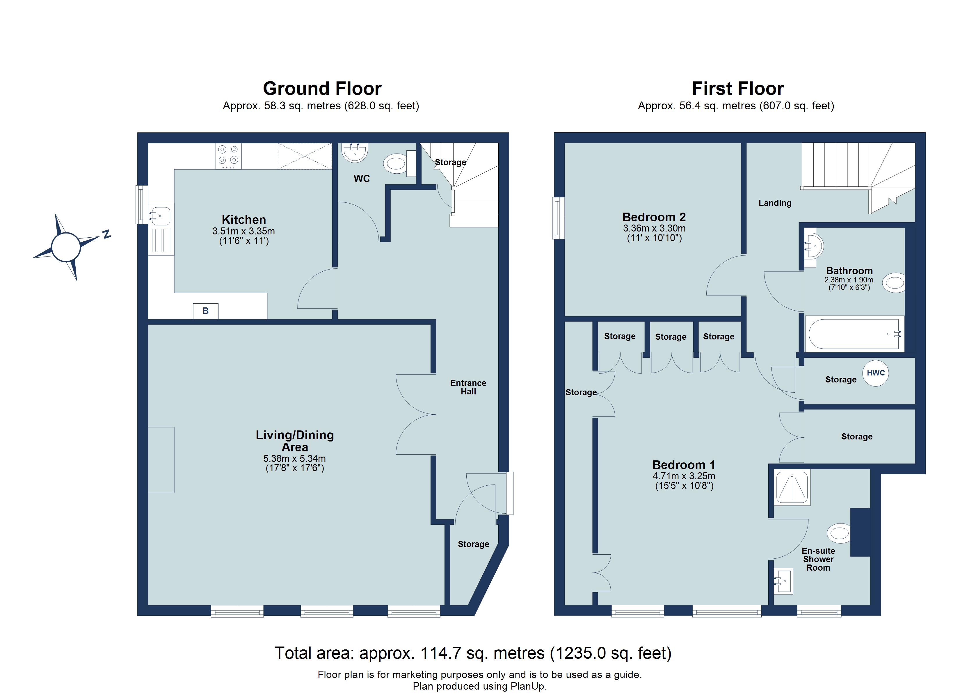 2 bed apartment for sale in Old Priory Park, Old London Road, St. Albans, Hertfordshire,, AL1 - Property floorplan