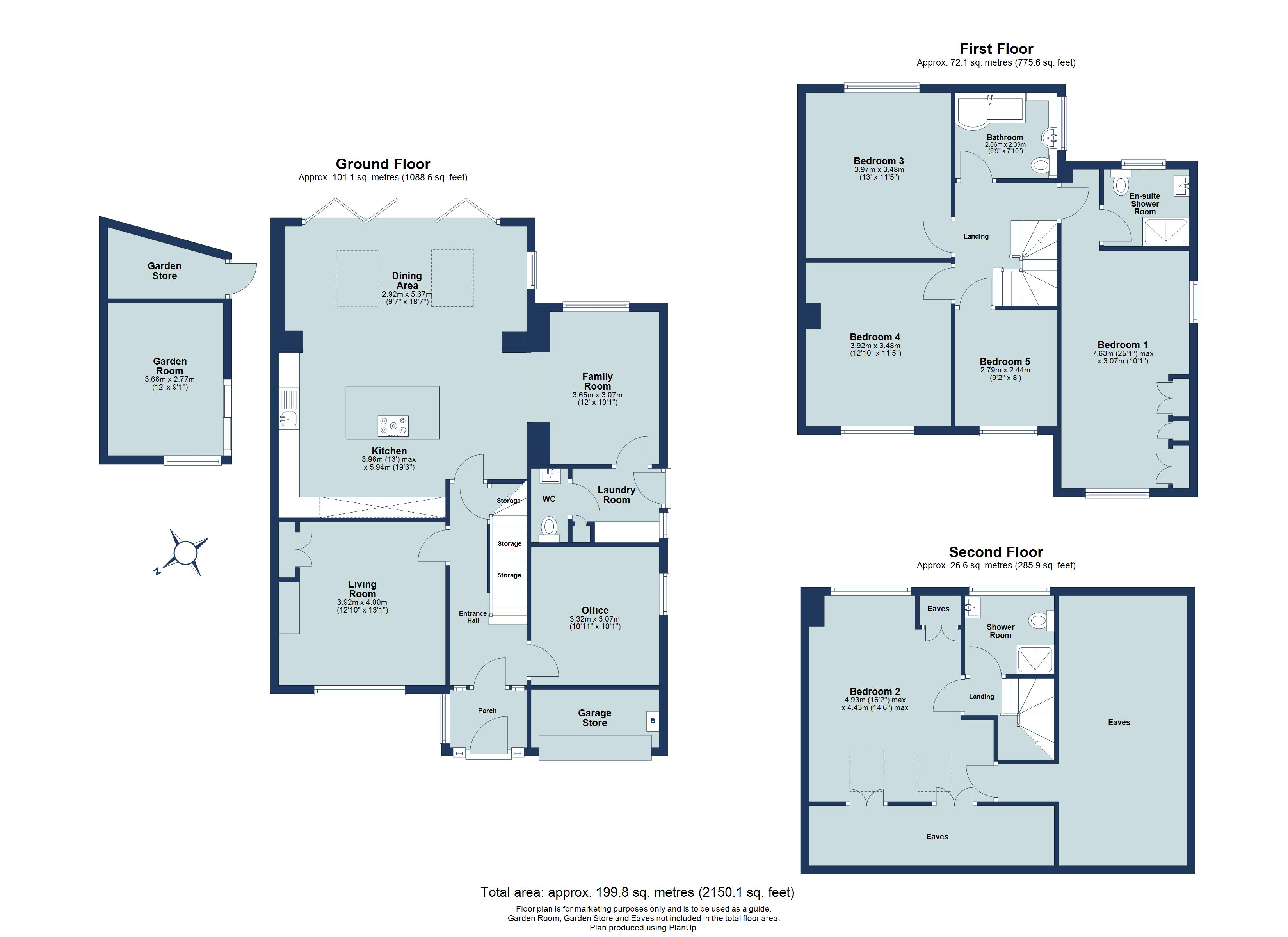 5 bed semi-detached house for sale in Packhorse Close, St. Albans, Hertfordshire, AL4 - Property floorplan