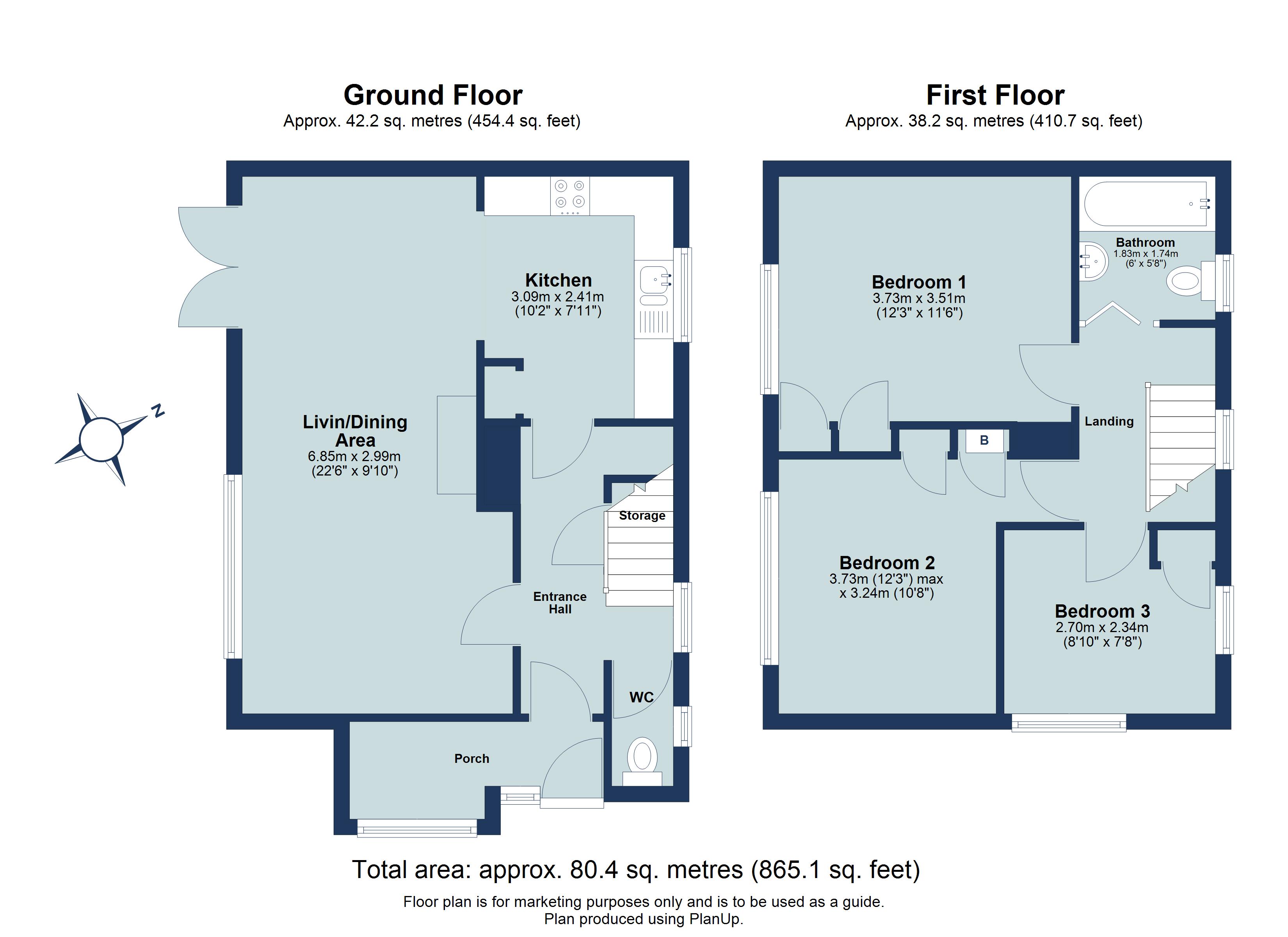 3 bed semi-detached house for sale in Bishops Close, St. Albans, Hertfordshire, AL4 - Property floorplan
