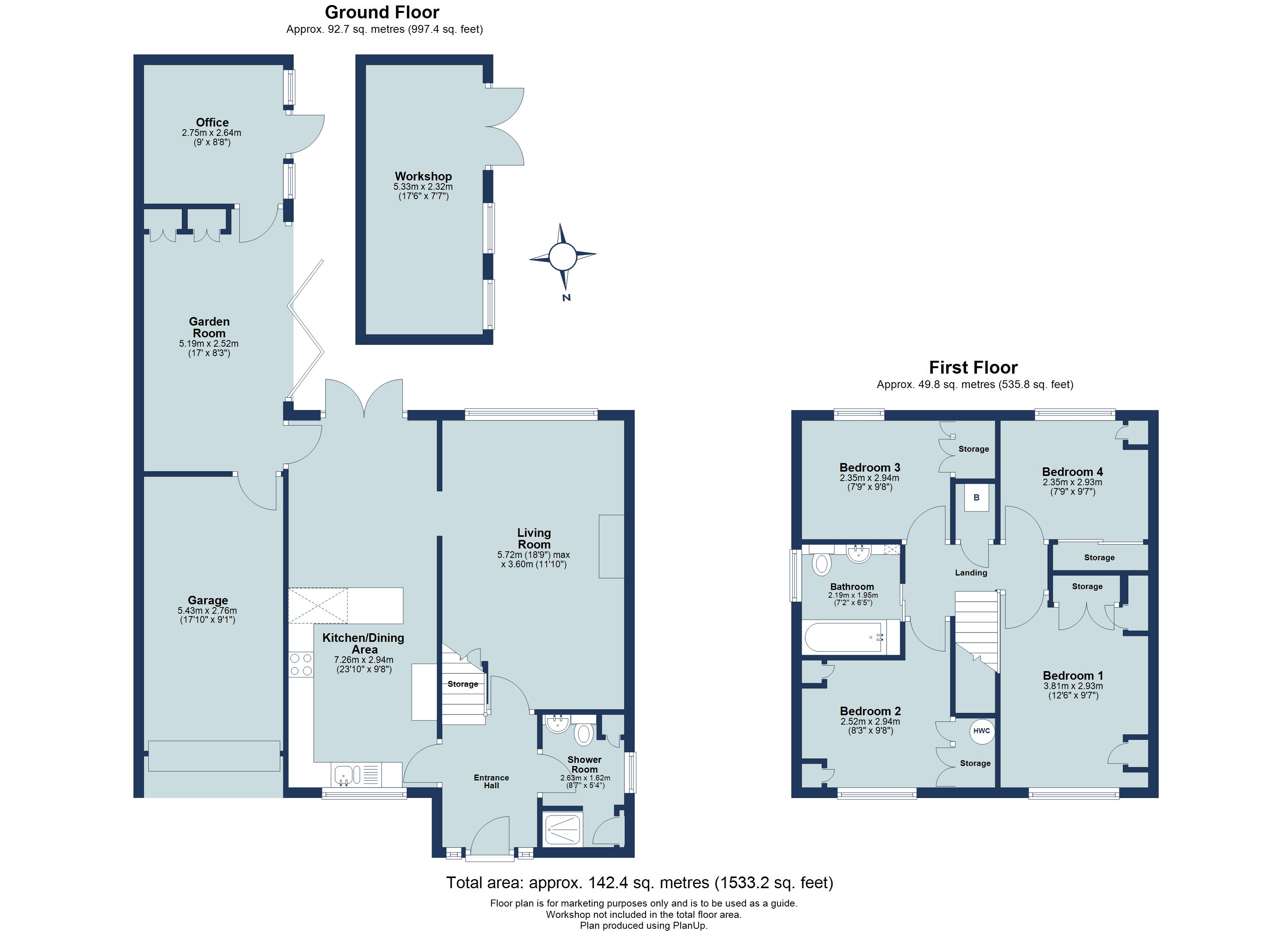 4 bed detached house for sale in Villiers Crescent, St. Albans, Hertfordshire, AL4 - Property floorplan